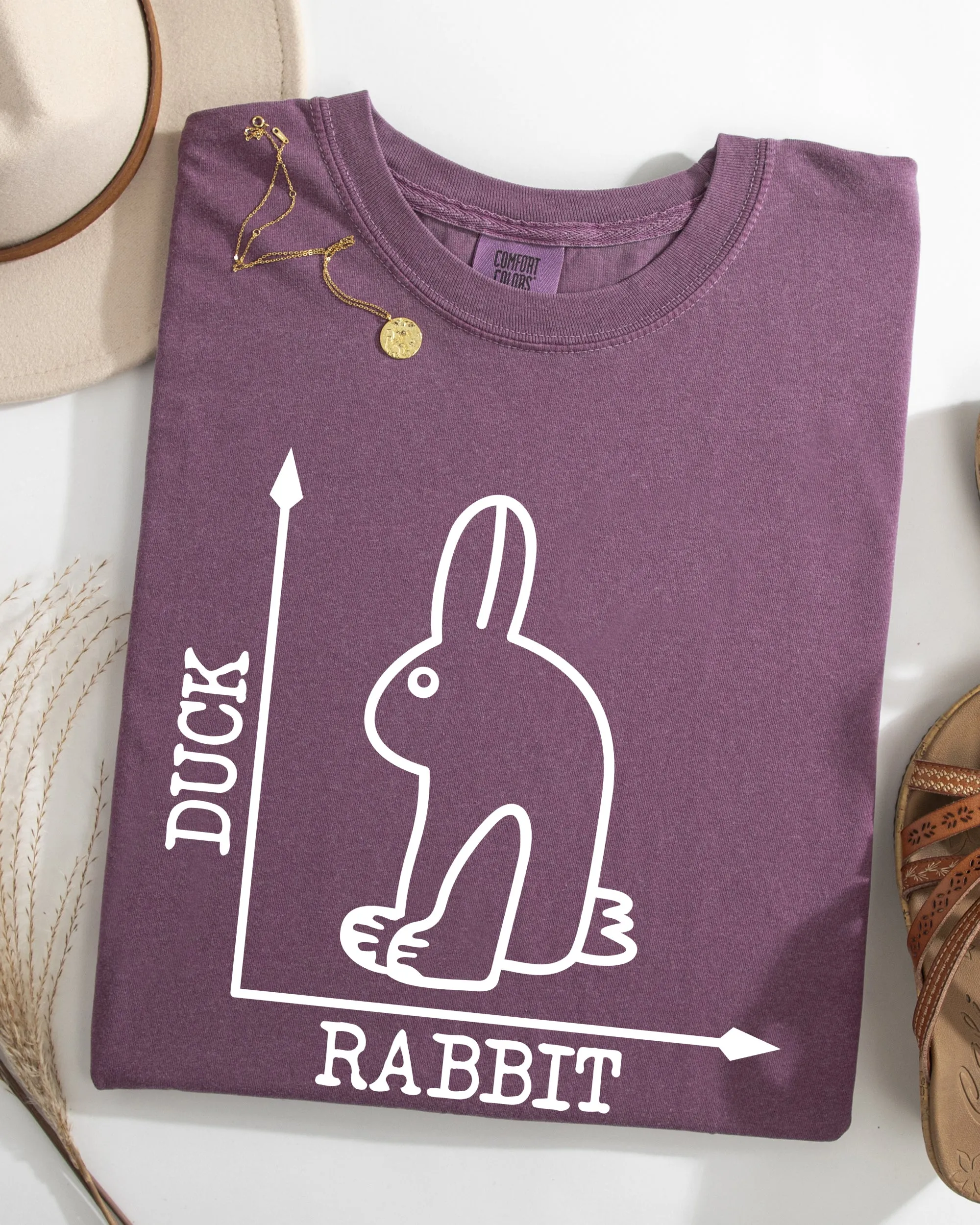 Duck Rabbit Meme Optical Illusion Limited Run Edition Graphic Design Comfort Colors Tee sold by Refinery Number One product image thumbnail 5