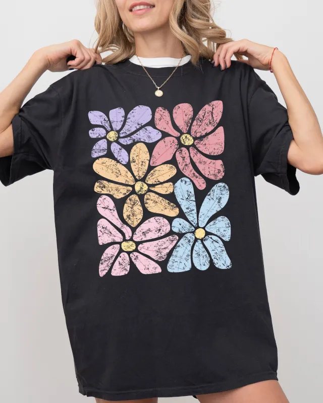 Striking, Gorgeous Abstract Flowers, Boho Floral Design, Summer Vibes, Gardening, Festival, Nature Shirt Comfort Colors T-Shirt sold by Refinery Number One