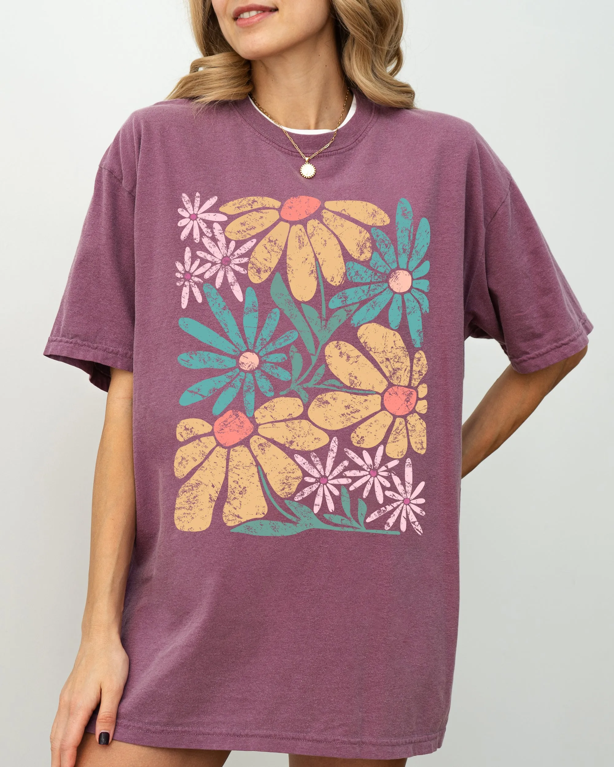 Chic, Gorgeous Abstract Flowers, Boho Floral Design, Summer Vibes, Gardening, Festival, Nature Shirt Comfort Colors T-Shirt sold by Refinery Number One product image thumbnail 4