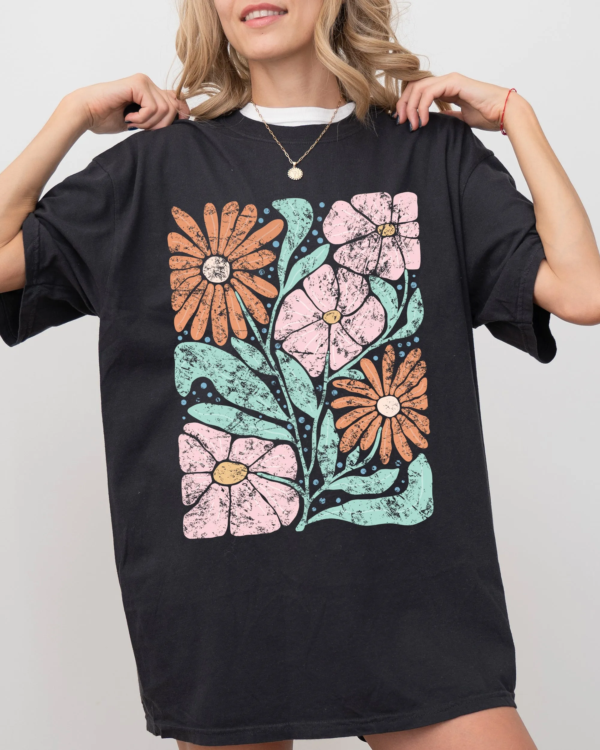 Bohemian, Gorgeous Abstract Flowers, Boho Floral Design, Summer Vibes, Gardening, Festival, Nature Shirt Comfort Colors T-Shirt sold by Refinery Number One