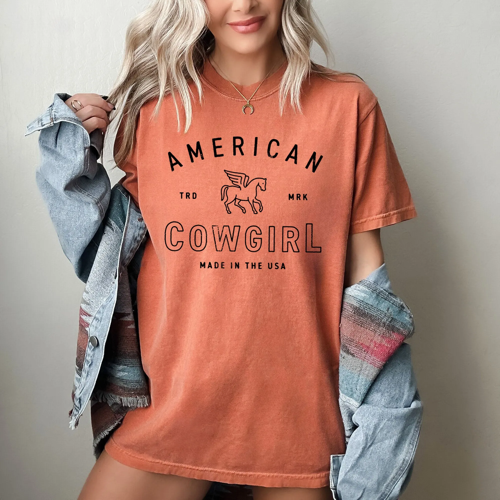 American Cowgirl, Retro, Western, Country, Classic, Vintage Shirt Comfort Colors T-Shirt sold by Refinery Number One product image thumbnail 3
