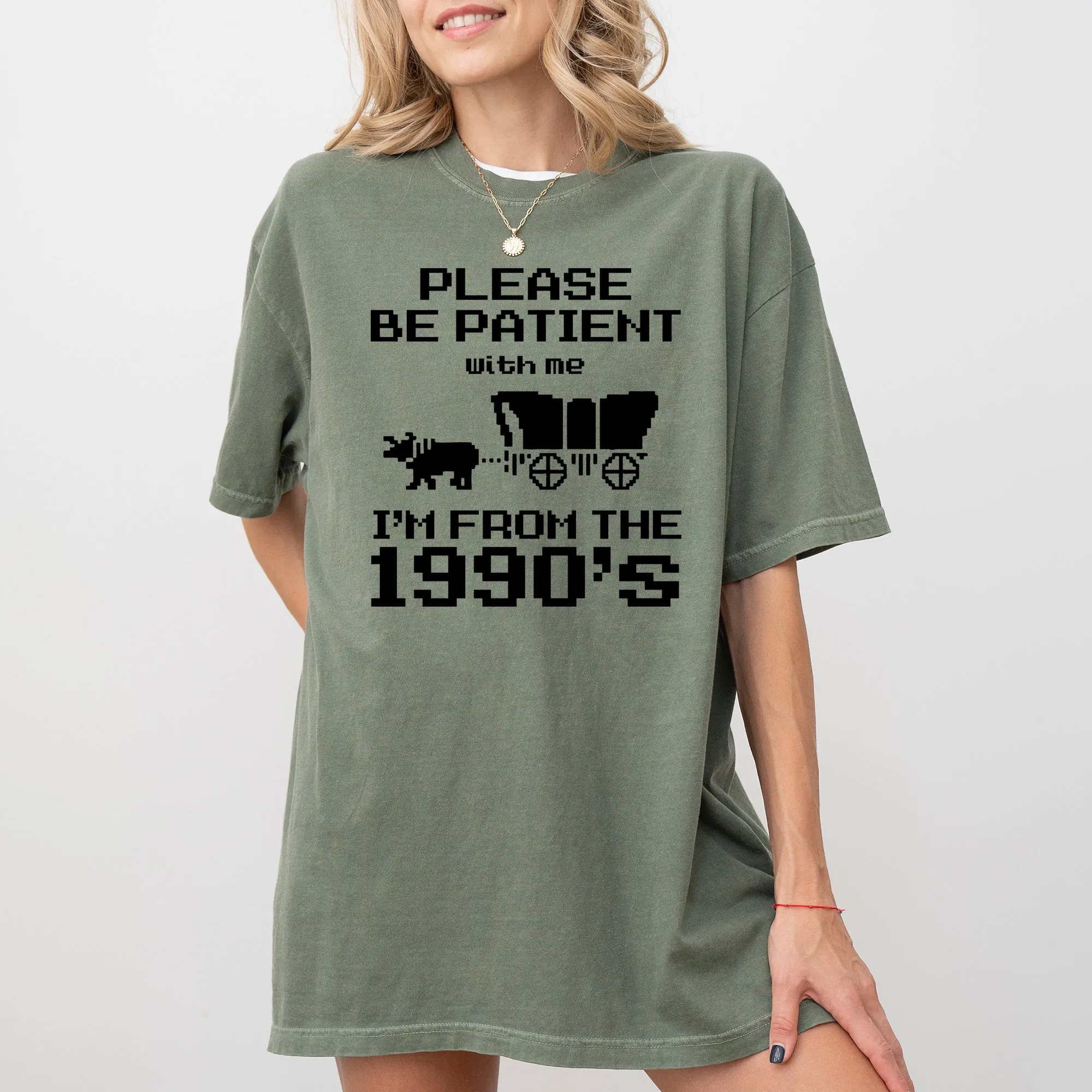 Please Be Patient, I'm From The 1990s, Oregon Trail, Funny, Retro, Vintage, Generation X, Gen X Shirt Comfort Colors T-Shirt sold by Refinery Number One product image thumbnail 5