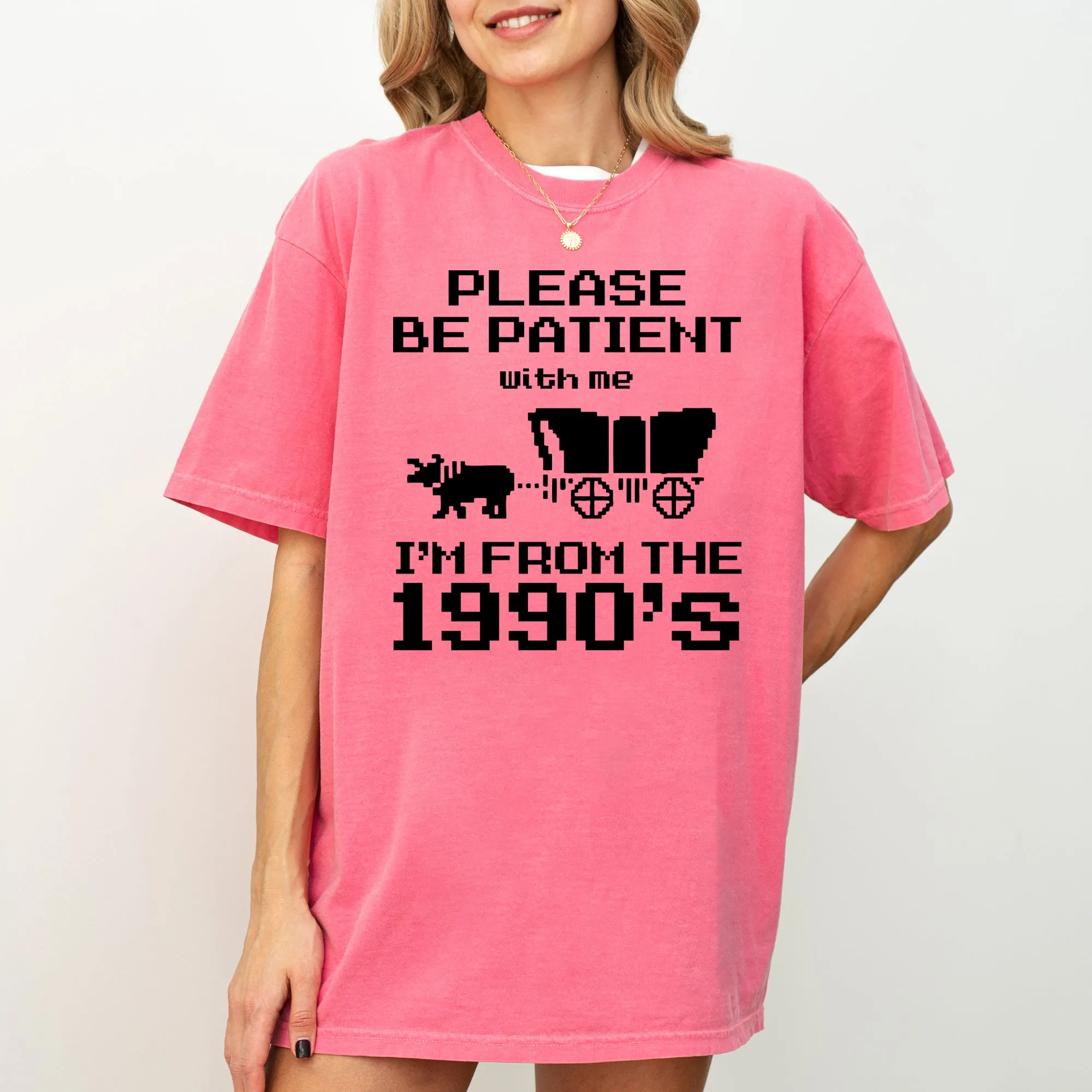 Please Be Patient, I'm From The 1990s, Oregon Trail, Funny, Retro, Vintage, Generation X, Gen X Shirt Comfort Colors T-Shirt sold by Refinery Number One product image thumbnail 2