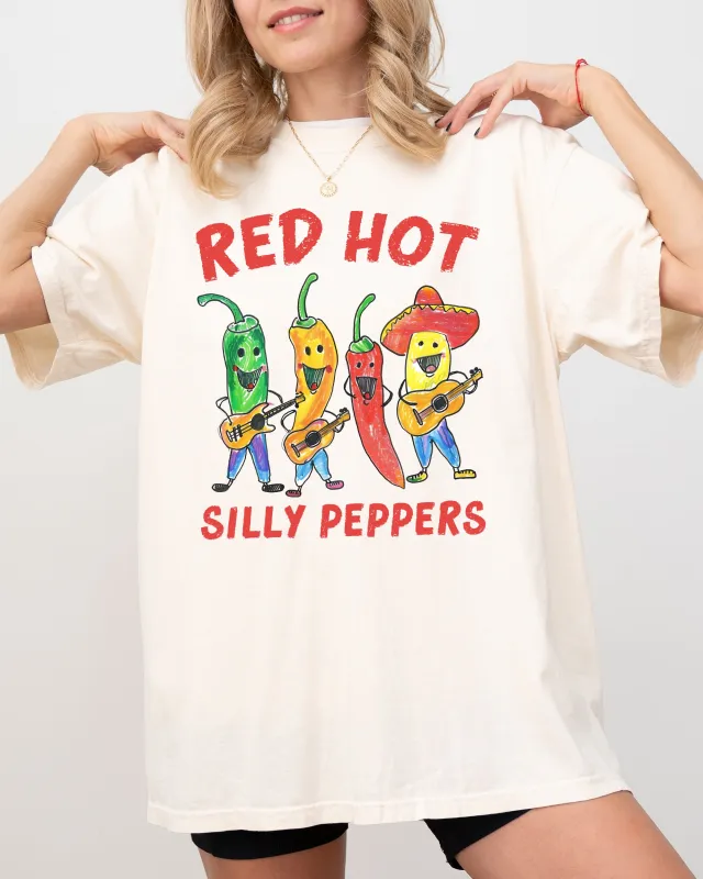 Silly Peppers, Funny, Chili Peppers, Red Hot, Hot Peppers, Aesthetic, Meme, Trendy Shirt Comfort Colors T-Shirt sold by Refinery Number One