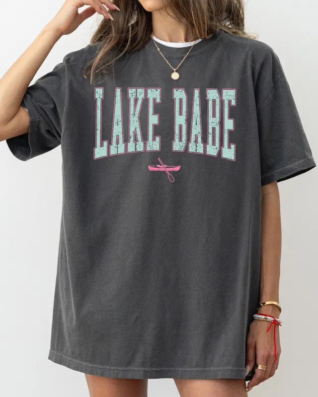 Lake Babe, Hot Girl Summer, Vacation, Outdoors, Canoe, Boating, Beach, Swimming Shirt Comfort Colors T-Shirt sold by Refinery Number One
