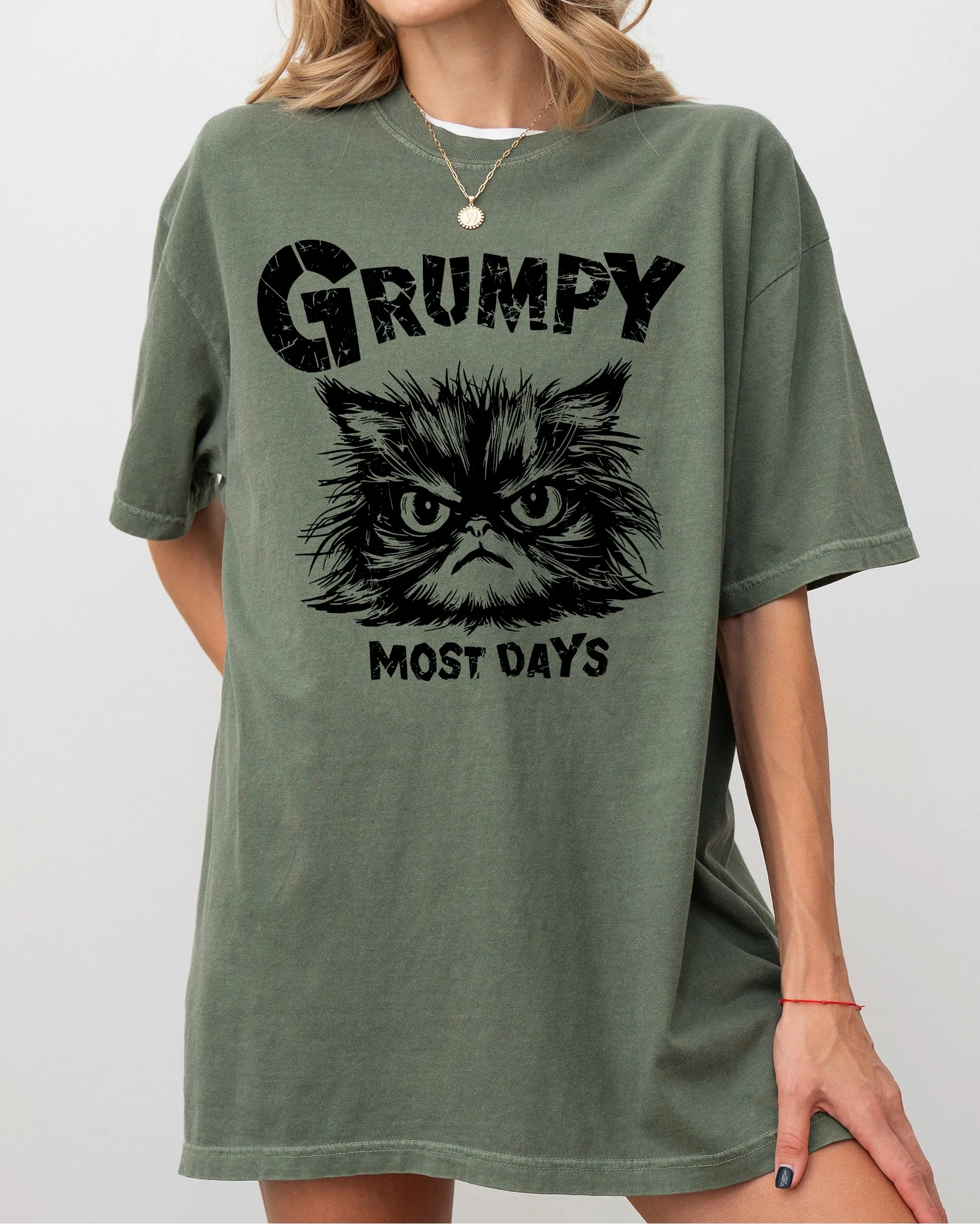 Grumpy Cat, Funny, Snarky, Sarcasm, Grumpy Most Days, Trendy Shirt Comfort Colors T-Shirt sold by Refinery Number One product image thumbnail 3