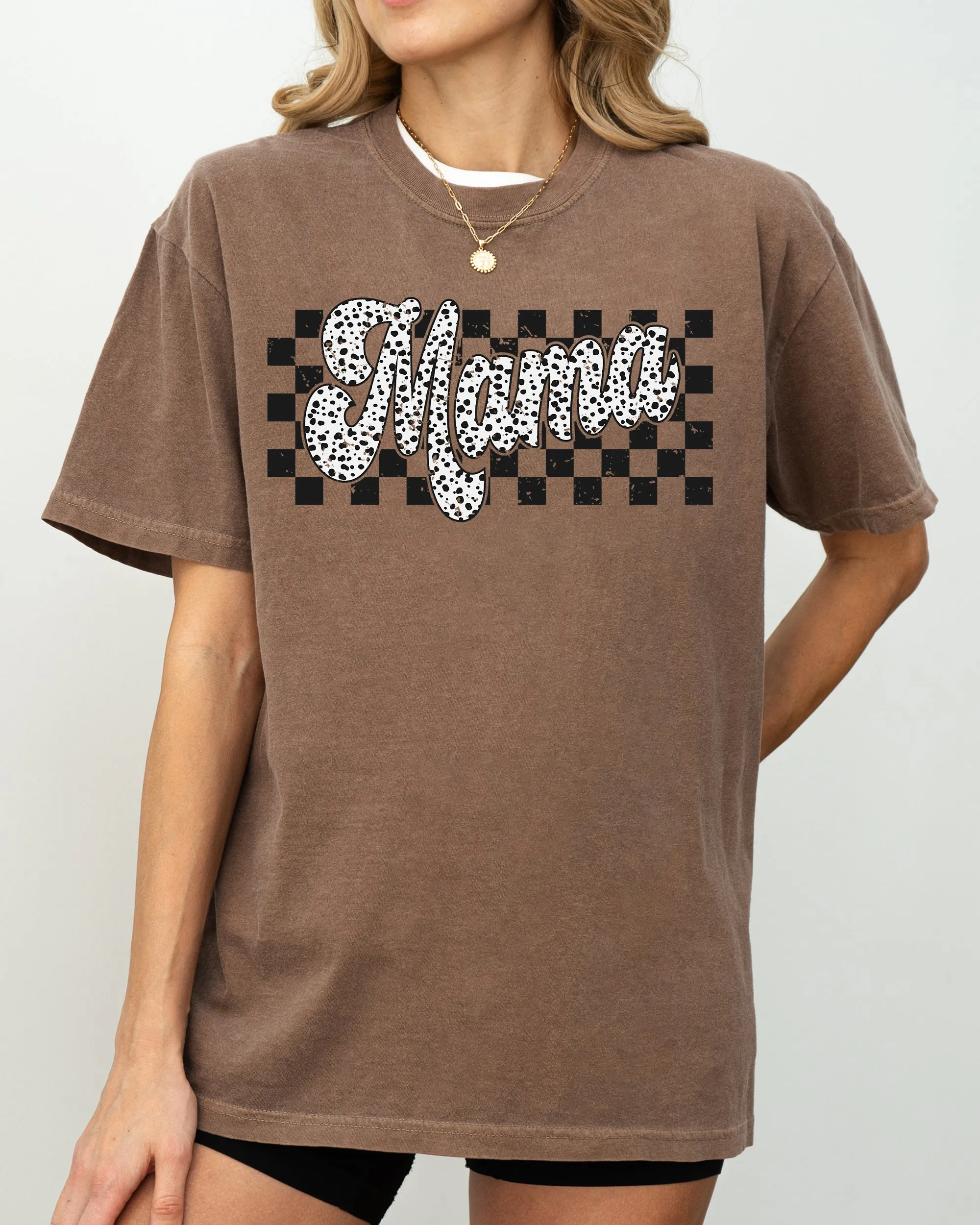 Checkered Mama, Dalmatian Dots, Polka Dots, Retro, Vintage, Mother Shirt Comfort Colors T-Shirt sold by Refinery Number One product image thumbnail 3
