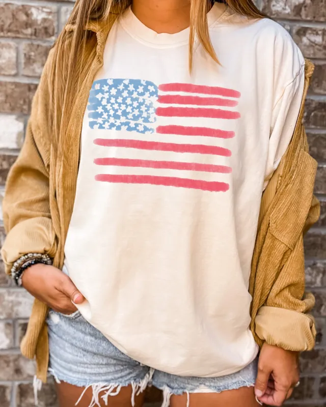 Retro America Shirt, American Flag, 4th Of July Shirt, Fourth Of July, Patriotic USA Gift, Women's Graphic Tee, Comfort Colors, USA Shirt sold by Refinery Number One