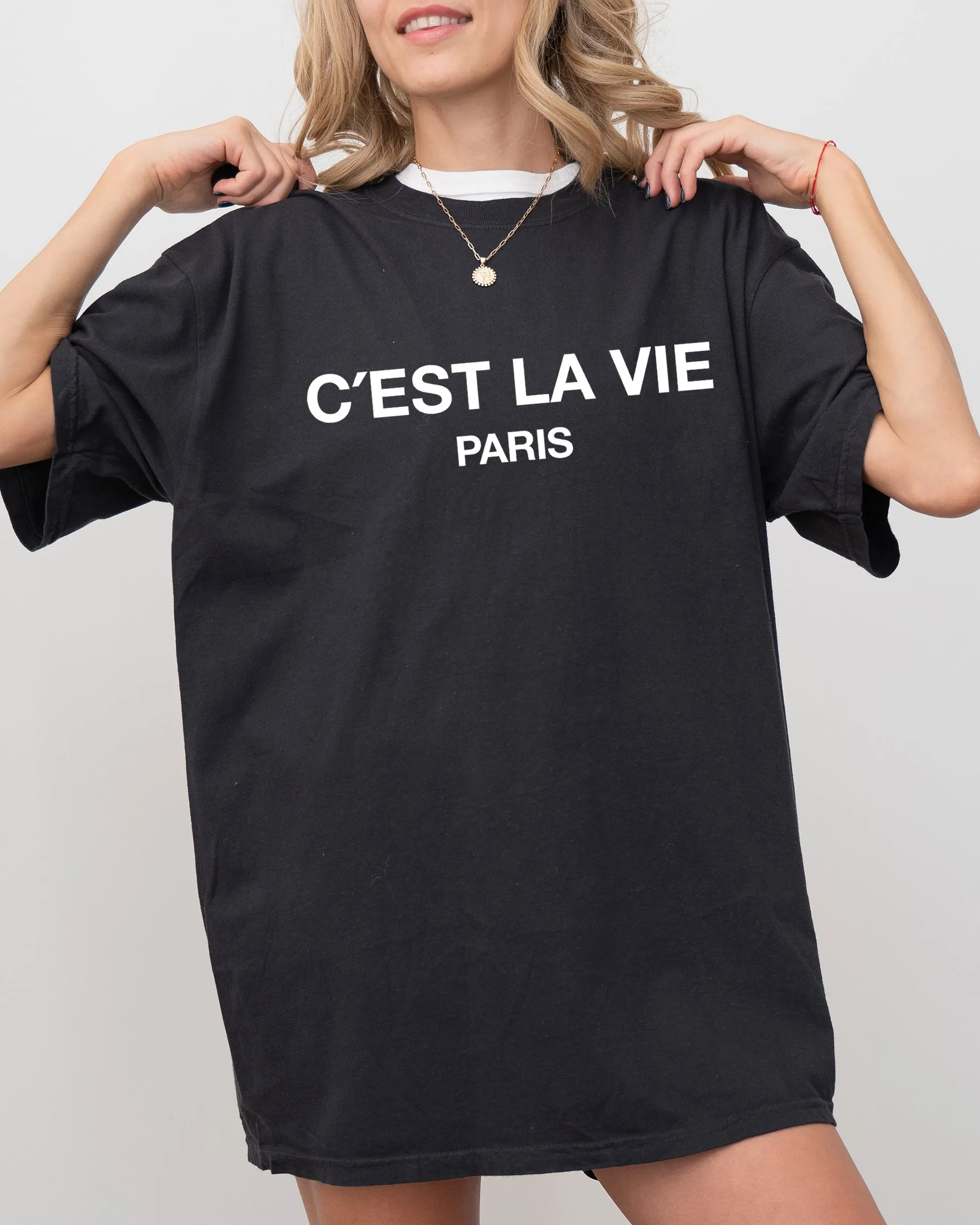 C'est La Vie, Paris, Fashion, Couture, France, French Tshirt Comfort Colors T-Shirt sold by Refinery Number One product image thumbnail 3