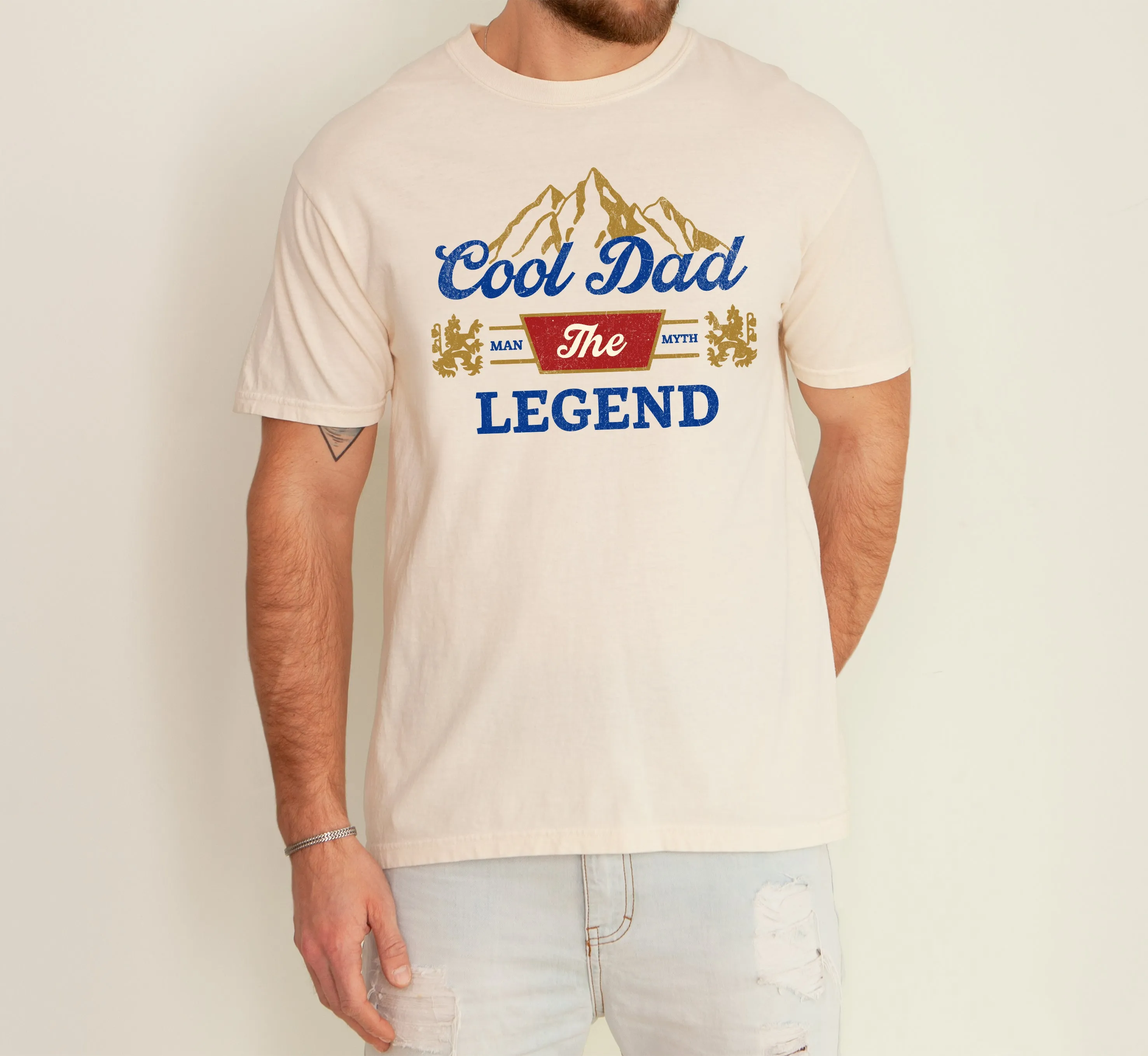 Cool Dad, The Man, The Myth, The Legend, Beer, Father's Day, Father Tshirt Comfort Colors T-Shirt sold by Refinery Number One product image thumbnail 2