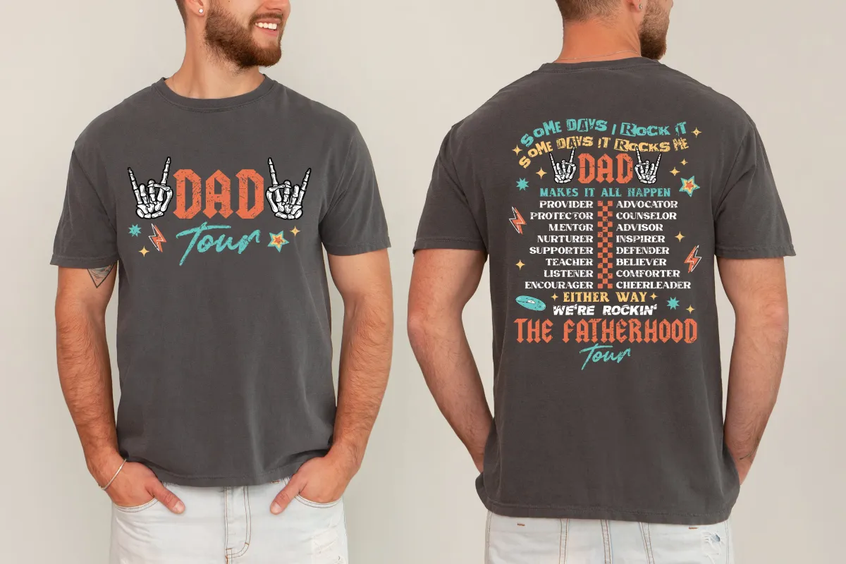 Fatherhood Tour, Dad Rock, Music, Concert, Father's Day, For Men, Some Day I Rock It Tshirt Comfort Colors T-Shirt sold by Refinery Number One