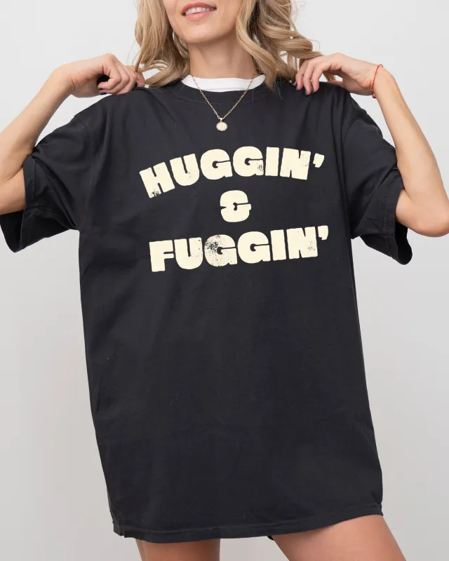 Huggin and Fuggin, Vulgar, Suggestive, Funny, Humorous, Aesthetic Tshirt Comfort Colors T-Shirt sold by Refinery Number One