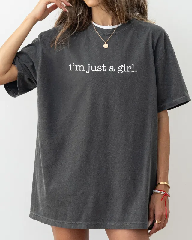 I'm Just A Girl, Retro, Vintage, Feminist, Women, Generation X, Gen X Tshirt Comfort Colors T-Shirt sold by Refinery Number One