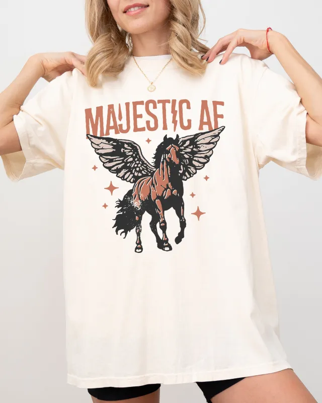 Majestic , Unicorn, Winged Horse, Retro, Aesthetic, Funny, Humorous Tshirt Comfort Colors T-Shirt sold by Refinery Number One