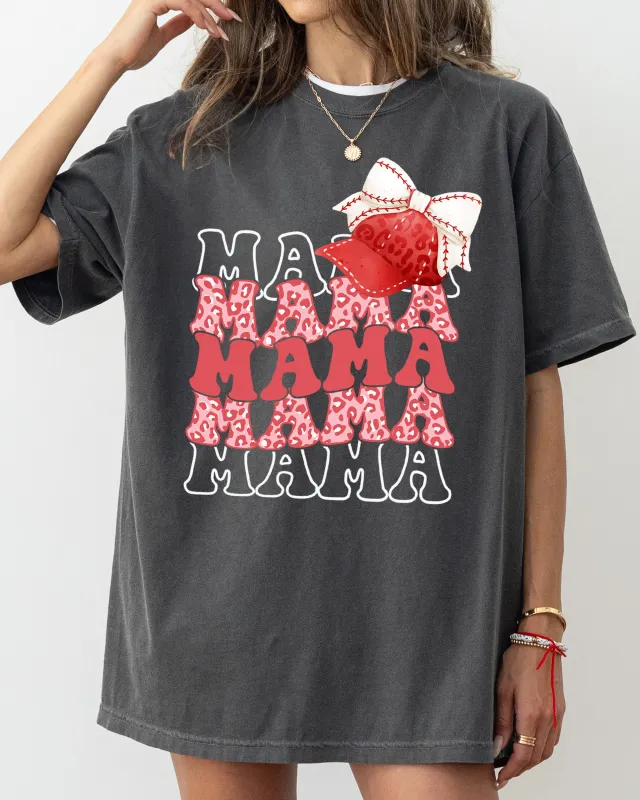 Mama, Mama, Mama, Baseball Hat, Coquette Aesthetic, Mom, Mother, Retro Tshirt Comfort Colors T-Shirt sold by Refinery Number One
