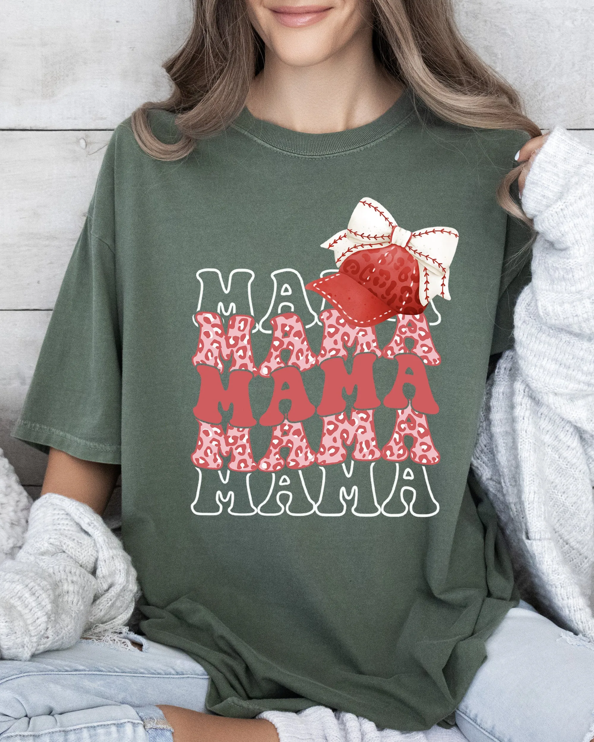 Mama, Mama, Mama, Baseball Hat, Coquette Aesthetic, Mom, Mother, Retro Tshirt Comfort Colors T-Shirt sold by Refinery Number One product image thumbnail 4