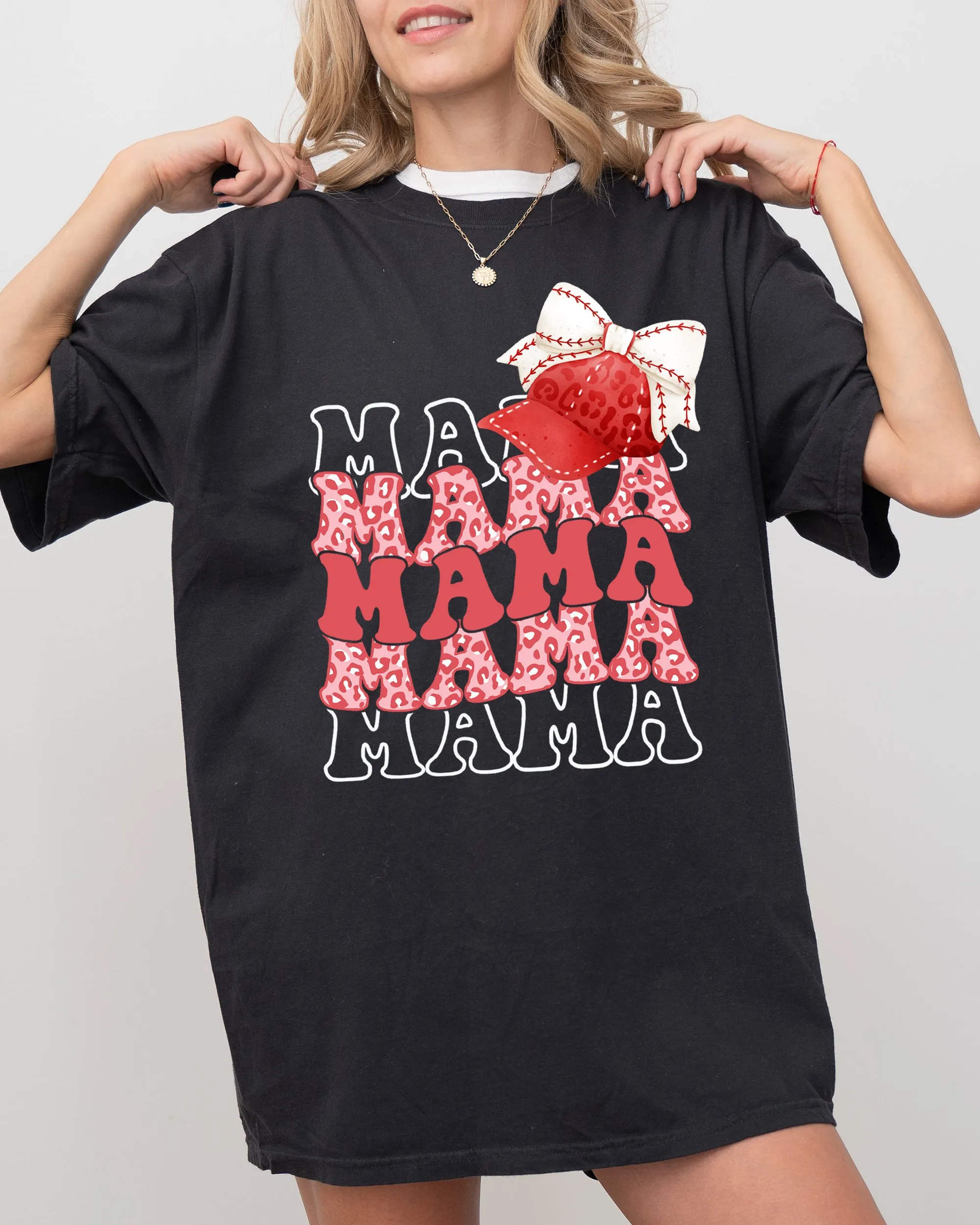 Mama, Mama, Mama, Baseball Hat, Coquette Aesthetic, Mom, Mother, Retro Tshirt Comfort Colors T-Shirt sold by Refinery Number One product image thumbnail 2
