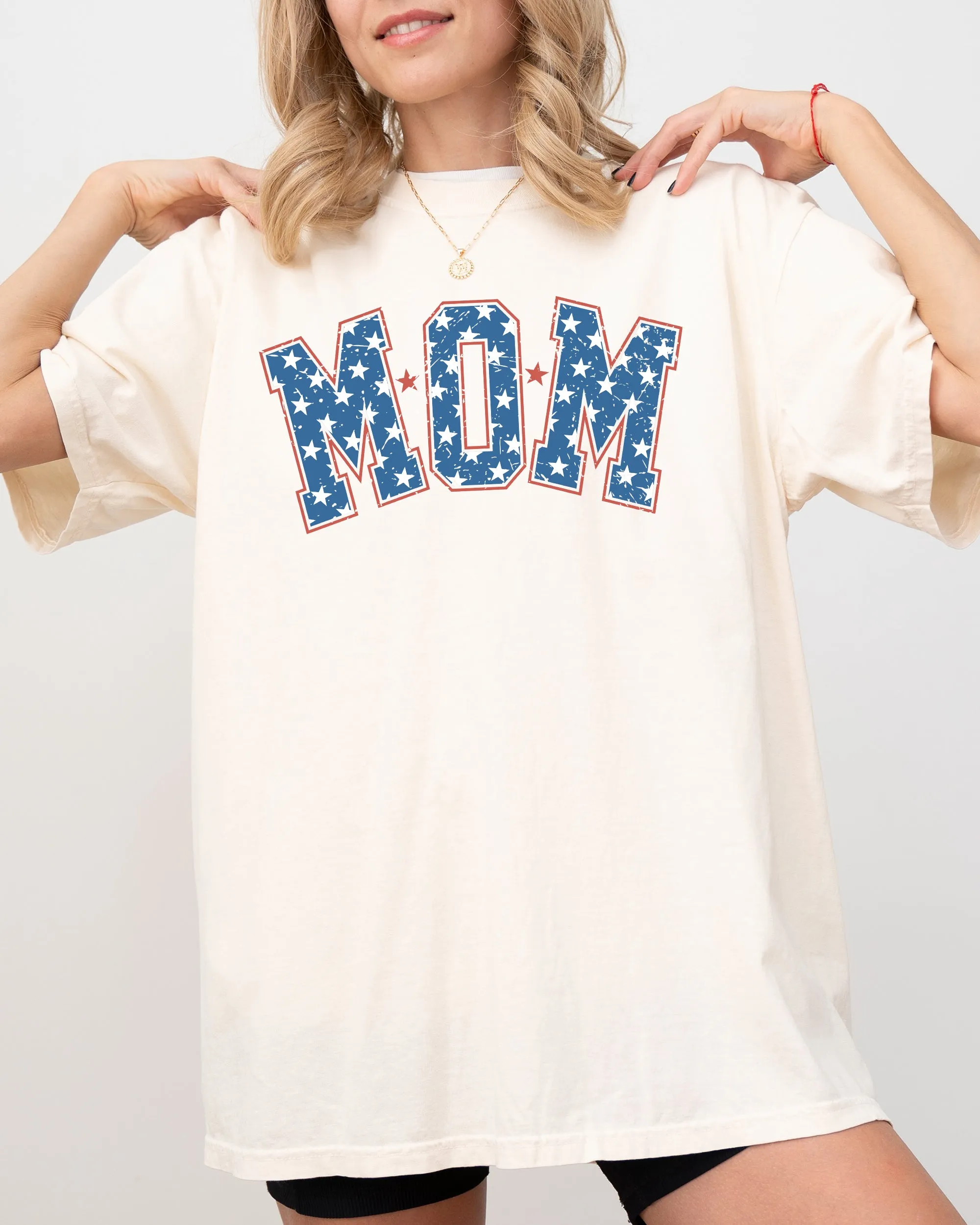 Mom, USA, America, Patriotic, Independence Day, Fourth Of July, 4th Of July Tshirt Comfort Colors T-Shirt sold by Refinery Number One