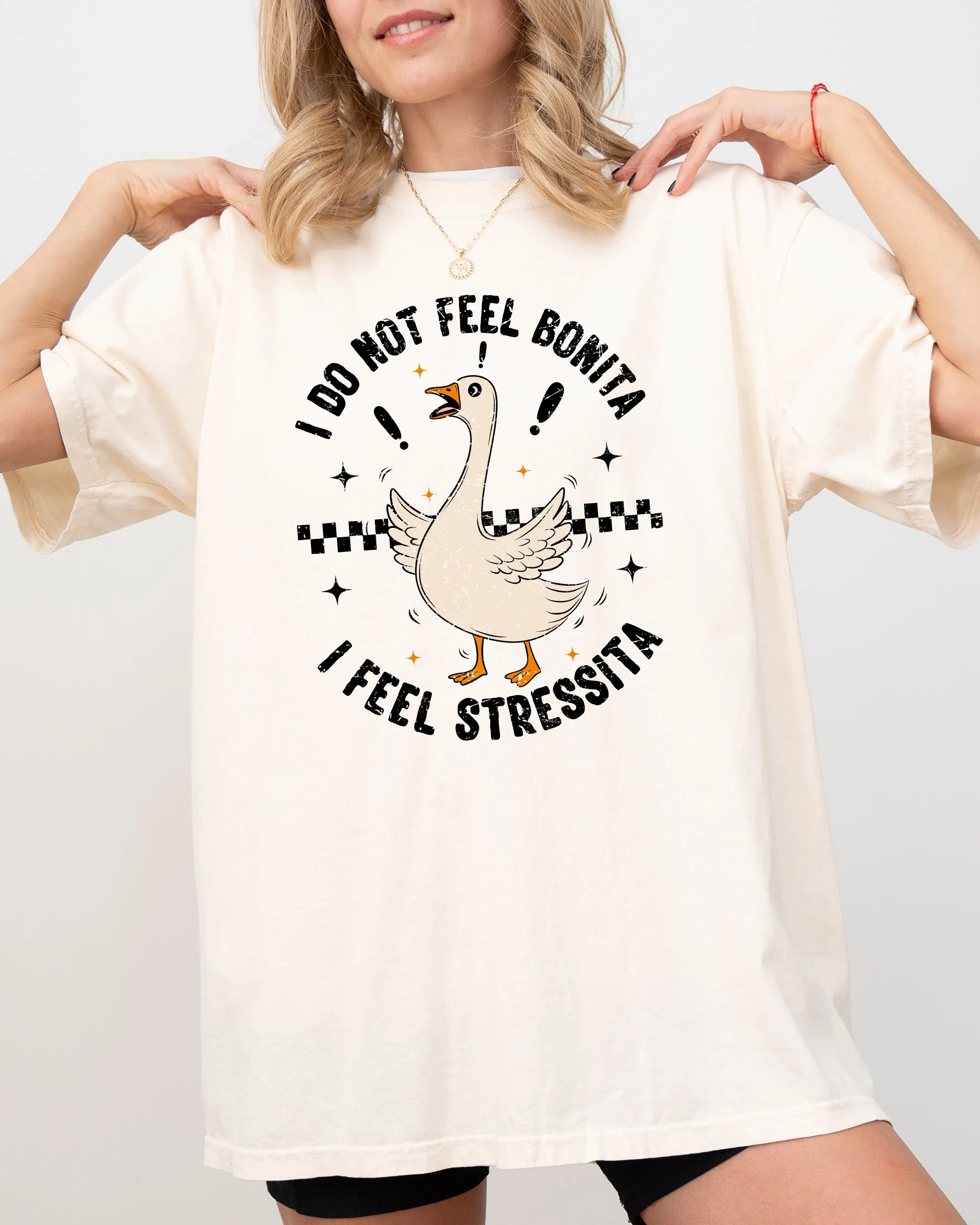 No Bonita, Feel Stressita, Stress, Silly Goose, Funny, Aesthetic, Meme, Mental Health, Self Care Tshirt Comfort Colors T-Shirt sold by Refinery Number One product image thumbnail 4