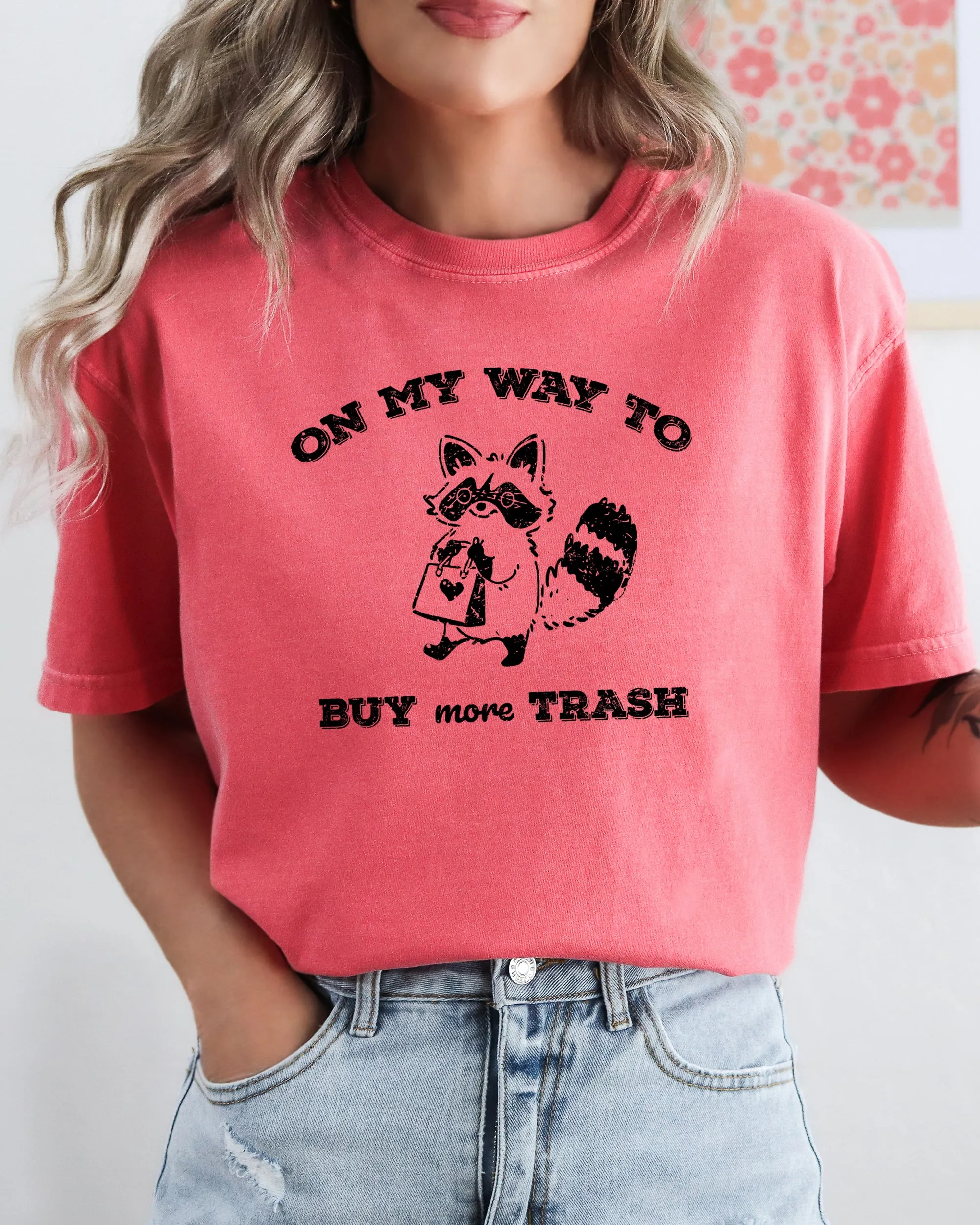 On My Way To Buy More Trash, Raccoon, Shopping, Funny, Aesthetic, Humorous Tshirt Comfort Colors T-Shirt sold by Refinery Number One product image thumbnail 5