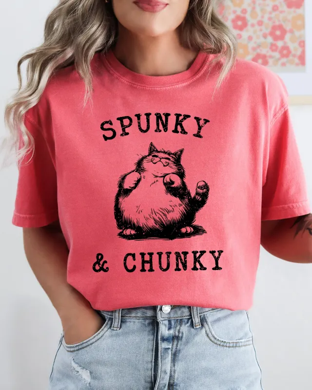 Spunky Chunky, Cat, Funny, Aesthetic, Humorous Tshirt Comfort Colors T-Shirt sold by Refinery Number One