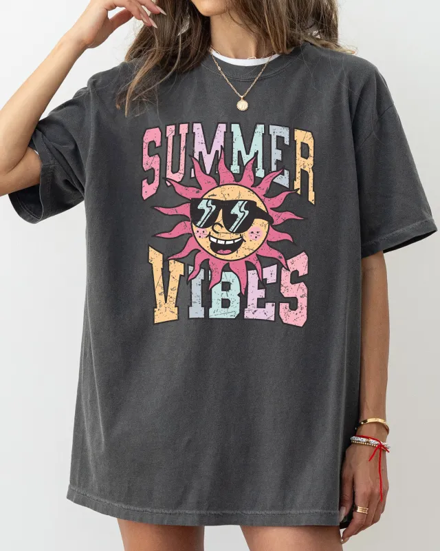 Summer Vibes, Retro, Hot Girl Summer, Beach Vacation Tshirt Comfort Colors T-Shirt sold by Refinery Number One