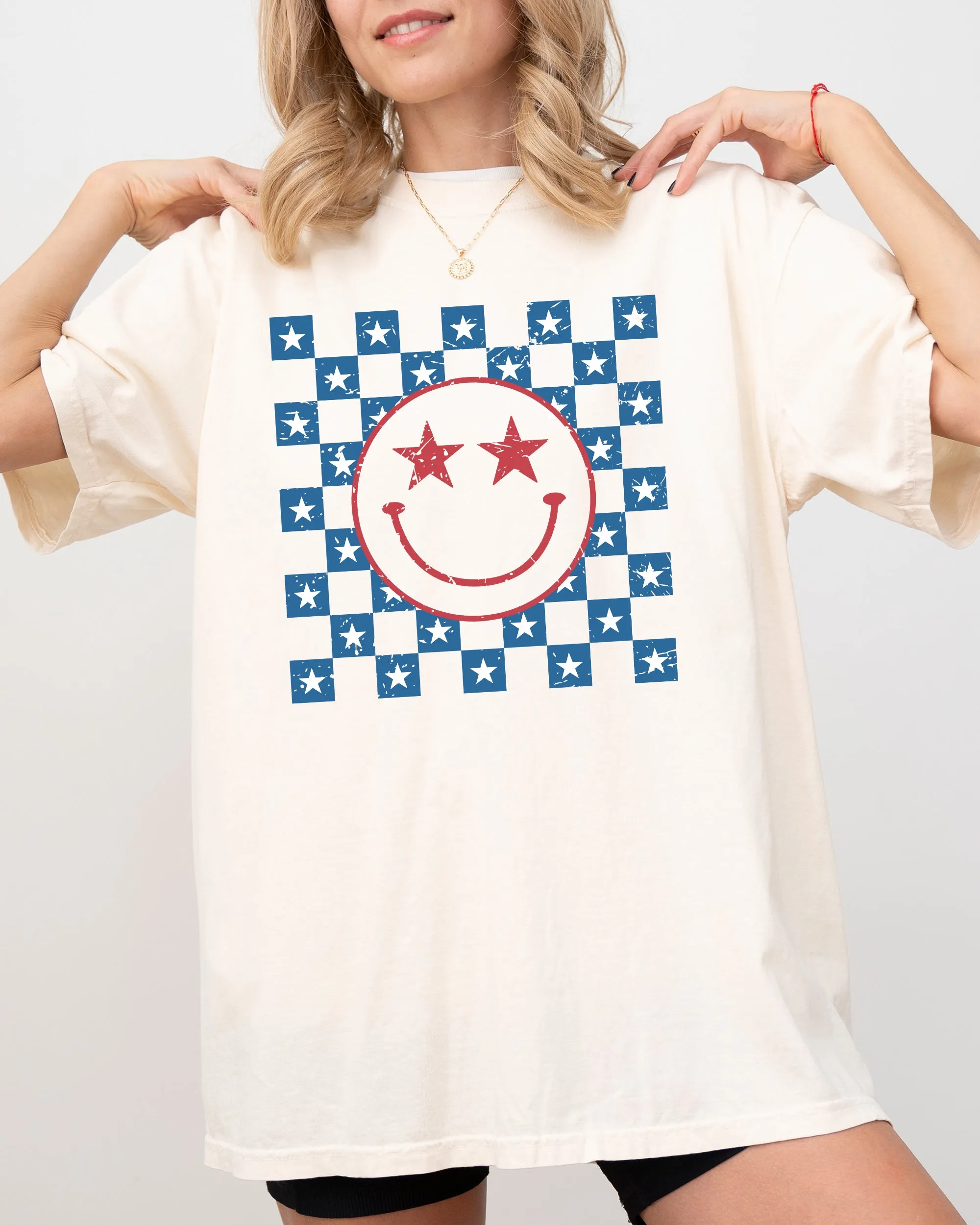 USA Smiley Patriotic America Retro Vintage Independence Day Fourth Of July Comfort Colors Tee sold by Refinery Number One