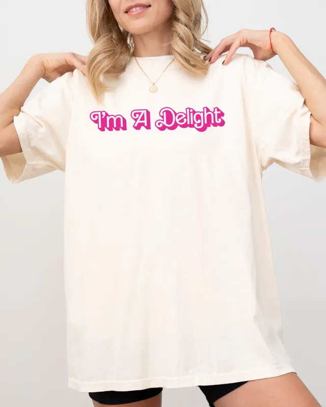 I'm A Delight, Doll, Movie, Funny, Sassy, Humorous, Pink, Comfort Colors Tshirt sold by Refinery Number One