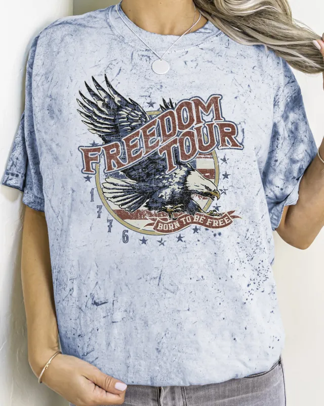 Freedom Tour, America, 1776, Flag, Fighter Jets, Color Blast, Comfort Colors Tshirt sold by Refinery Number One