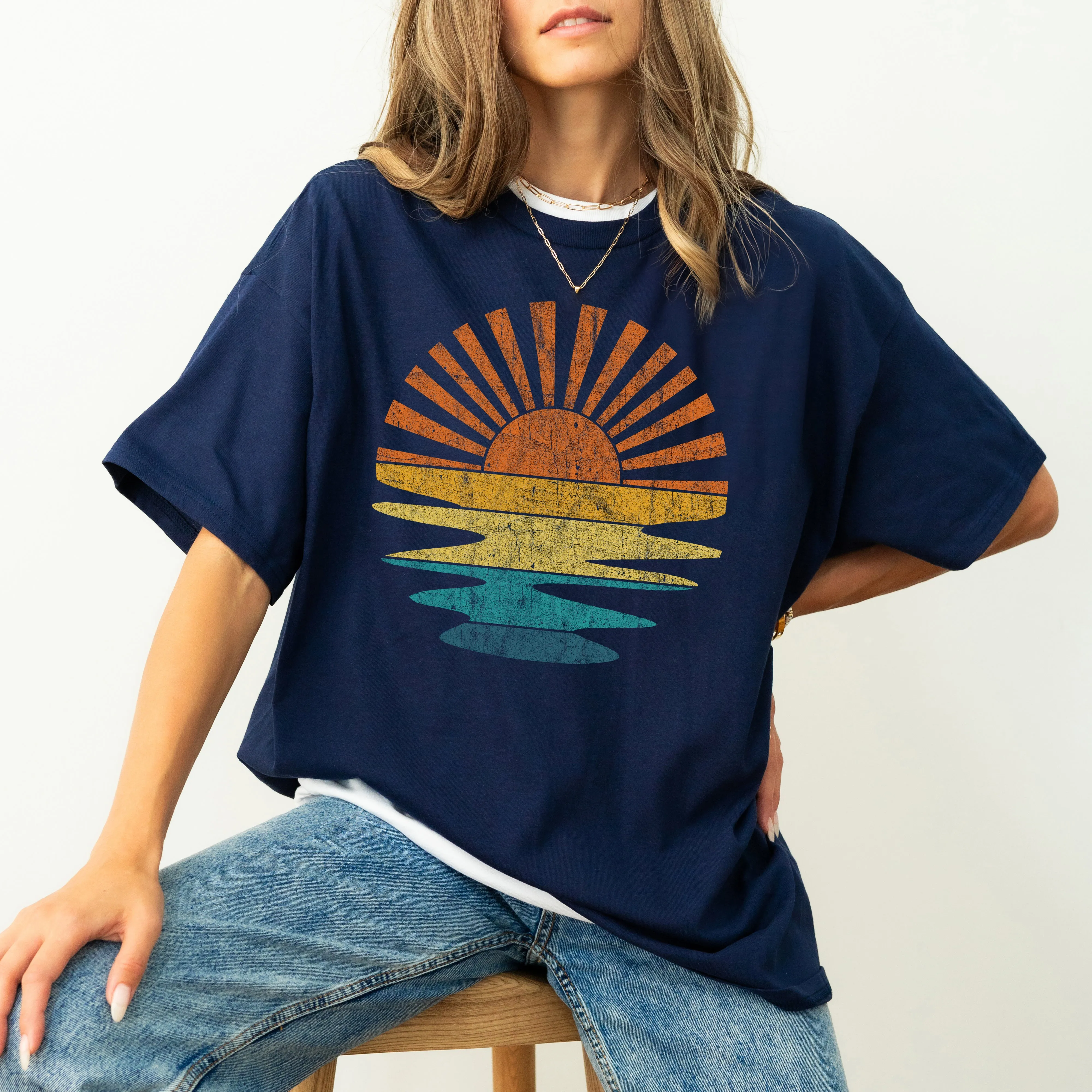 Colorful Beach Sunset, Summer Vibes, California Dreaming, Vacation, Hot Girl Summer, Tshirt Comfort Colors T-Shirt sold by Refinery Number One product image thumbnail 3