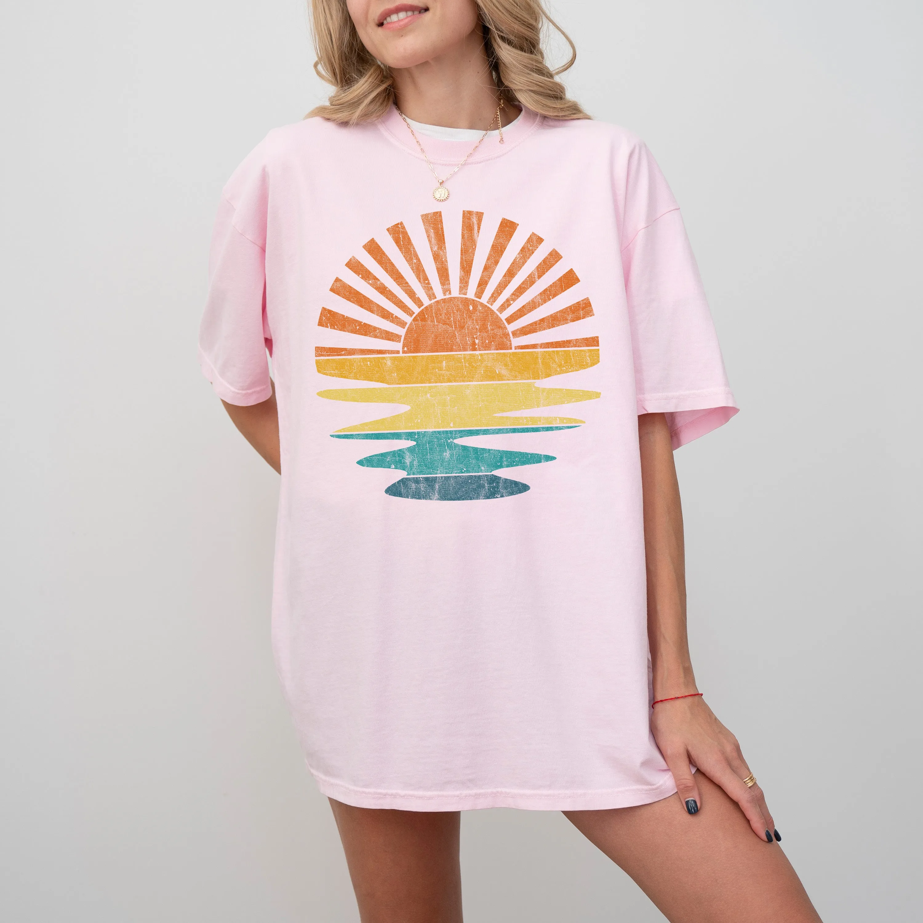 Colorful Beach Sunset, Summer Vibes, California Dreaming, Vacation, Hot Girl Summer, Tshirt Comfort Colors T-Shirt sold by Refinery Number One product image thumbnail 2