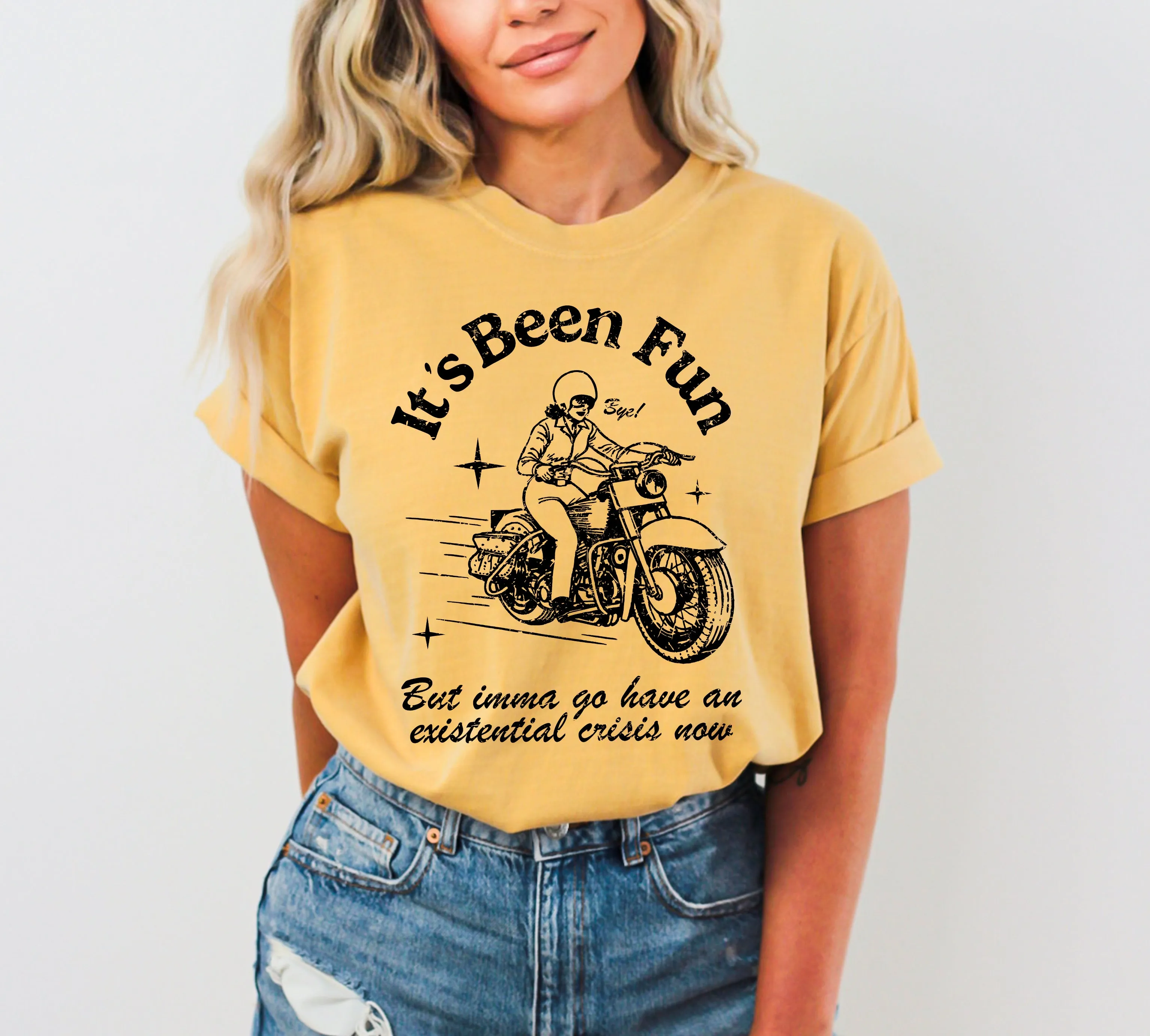 It's Been Fun Existential Crisis Motorcycle Meme Collection For The Rebellious Rider Comfort Colors Tee sold by Refinery Number One product image thumbnail 3