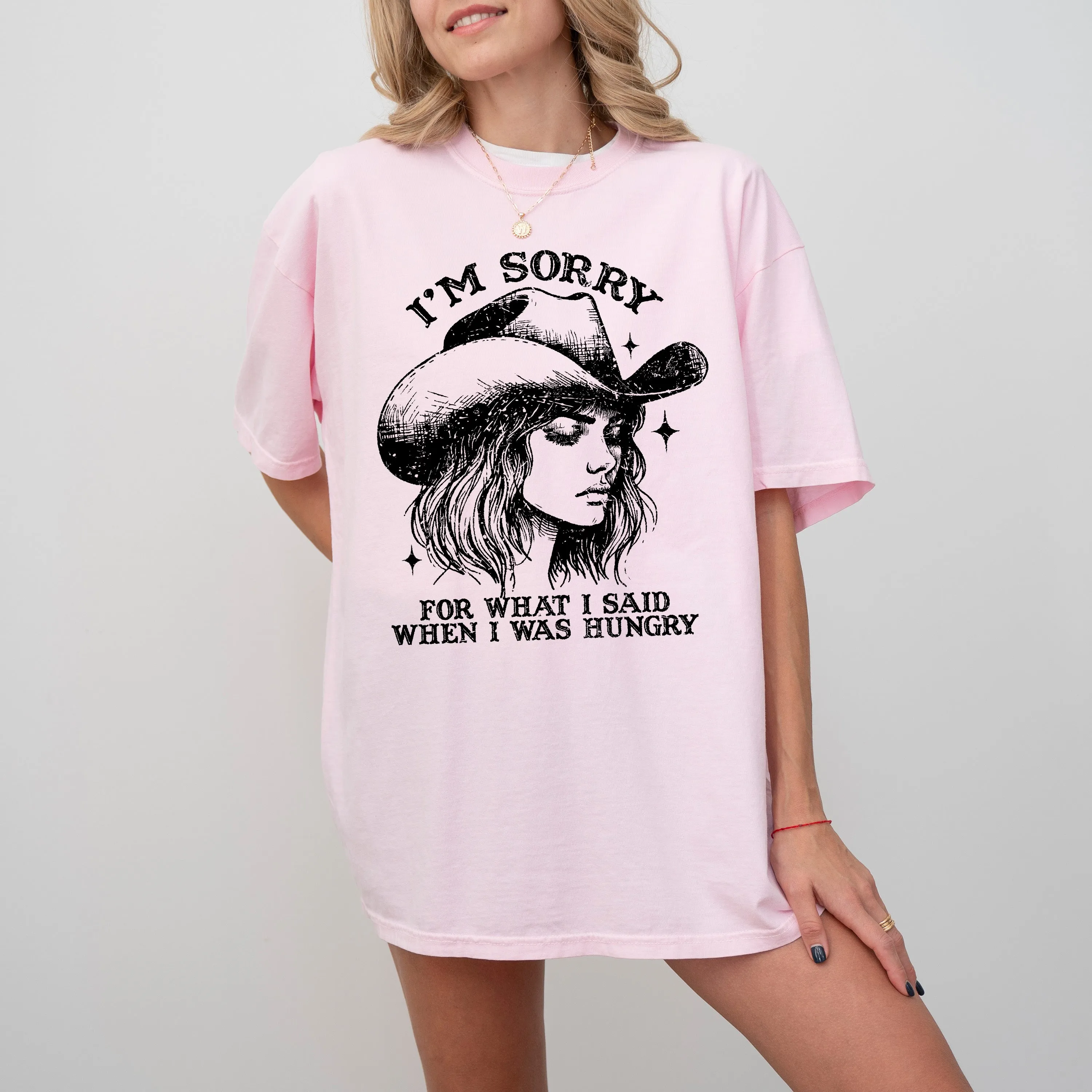Sorry For What I Said When I Was Hungry, Cowgirl, Funny, Meme, Aesthetic, Sassy, Tshirt Comfort Colors T-Shirt sold by Refinery Number One product image thumbnail 2