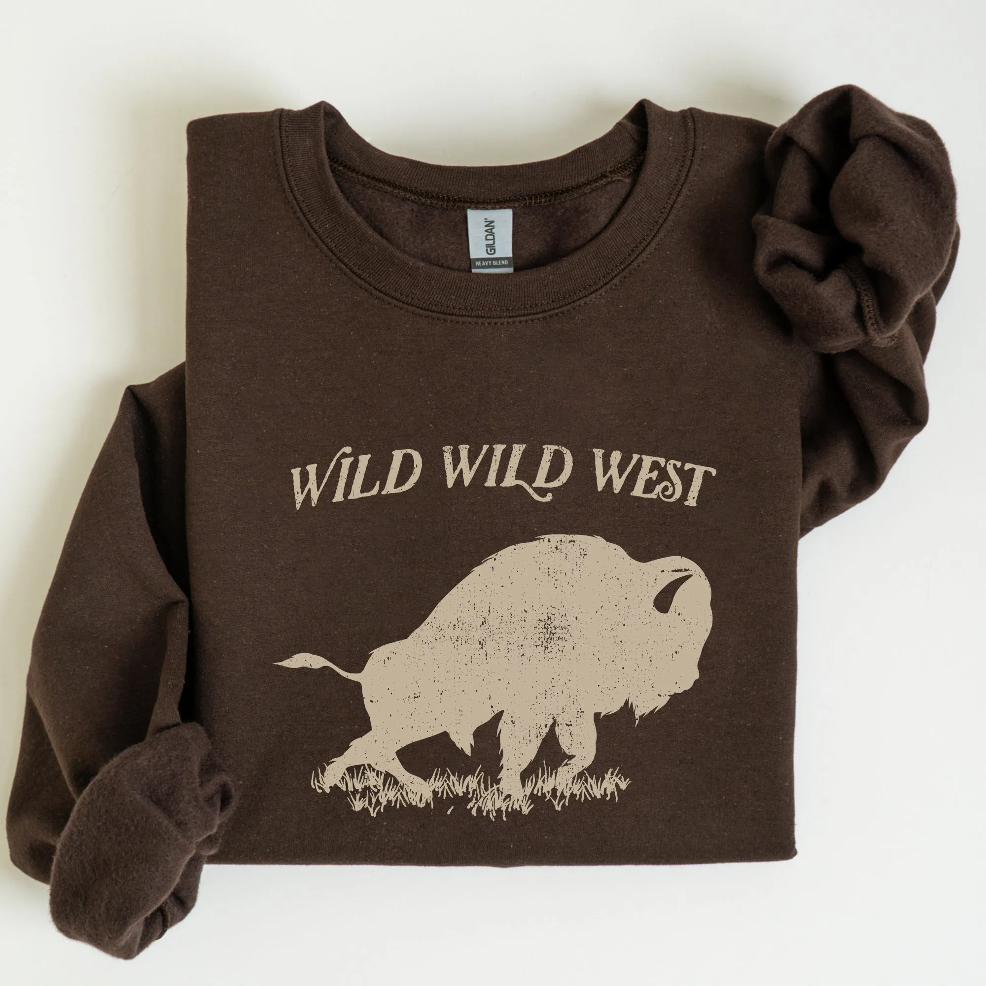 Wild Wild West, Buffalo, Country, Cowboy, Cowgirl Sweatshirt sold by Refinery Number One product image thumbnail 4