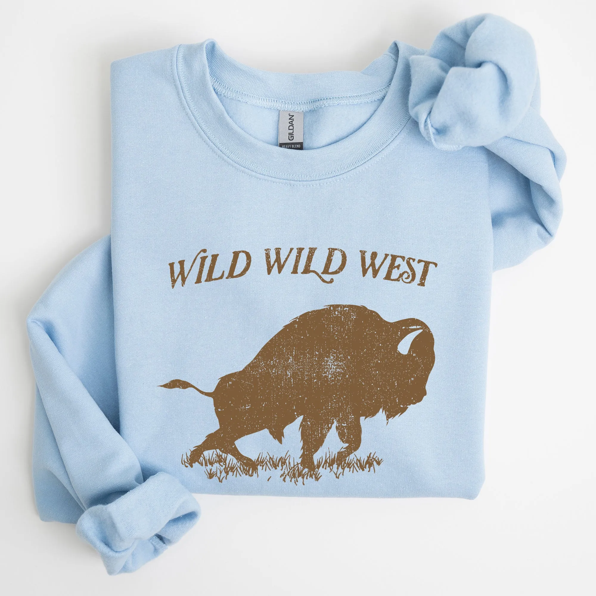 Wild Wild West, Buffalo, Country, Cowboy, Cowgirl Sweatshirt sold by Refinery Number One product image thumbnail 3