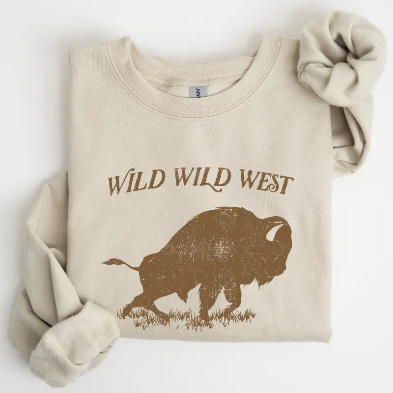 Wild Wild West, Buffalo, Country, Cowboy, Cowgirl Sweatshirt sold by Refinery Number One