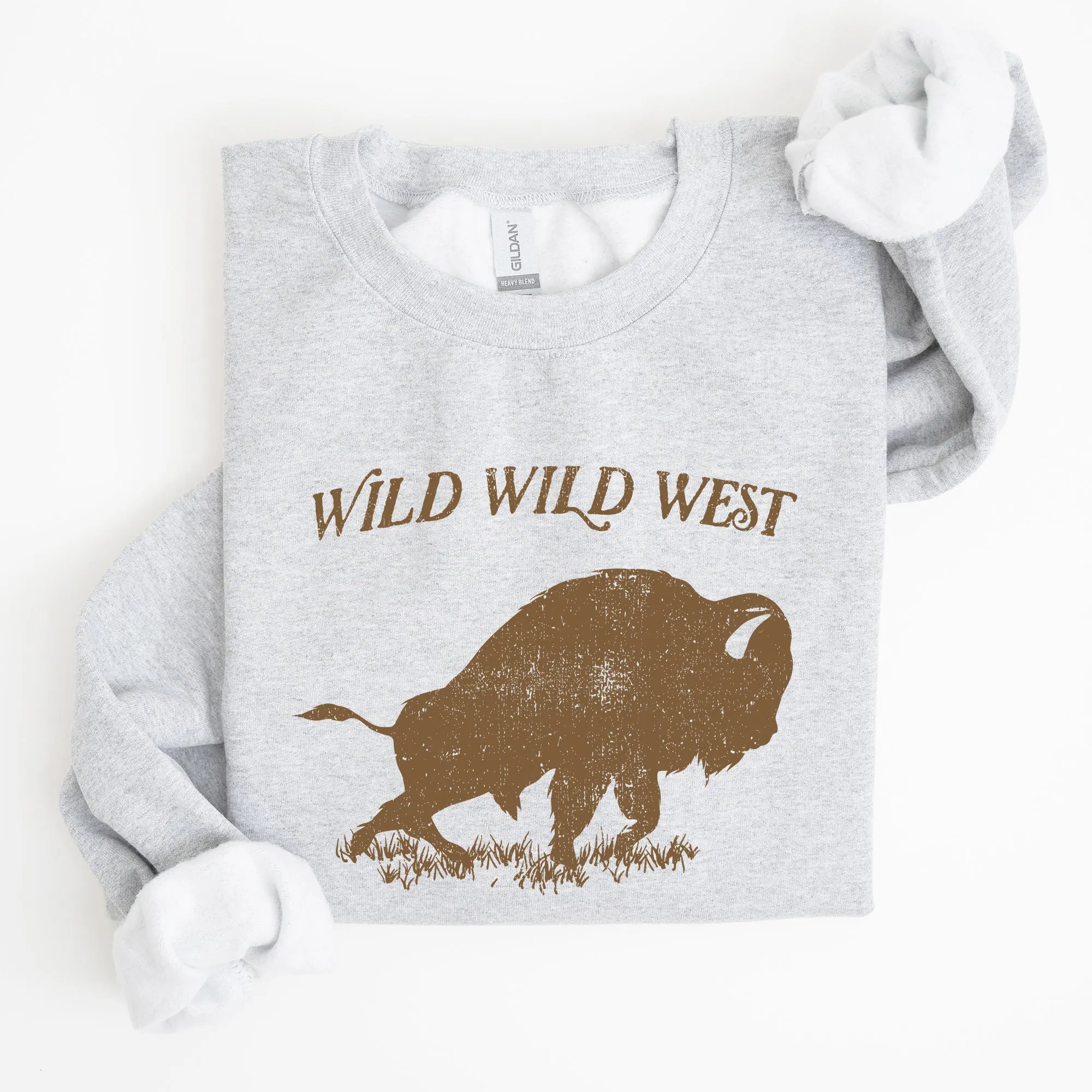 Wild Wild West, Buffalo, Country, Cowboy, Cowgirl Sweatshirt sold by Refinery Number One product image thumbnail 2