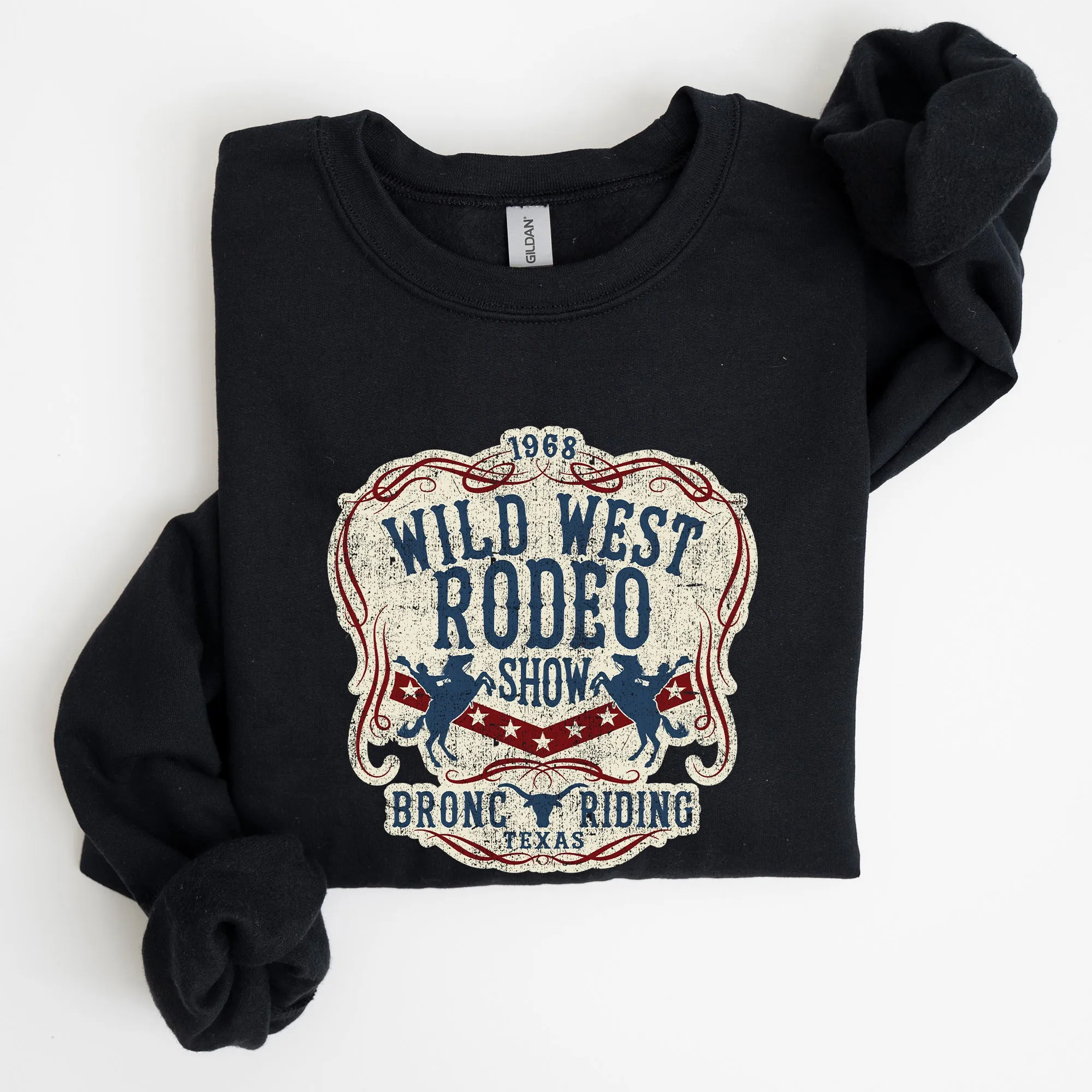 Wild West Rodeo Show Bronco Riding Cowboy Cowgirl Sweatshirt sold by Refinery Number One product image thumbnail 5