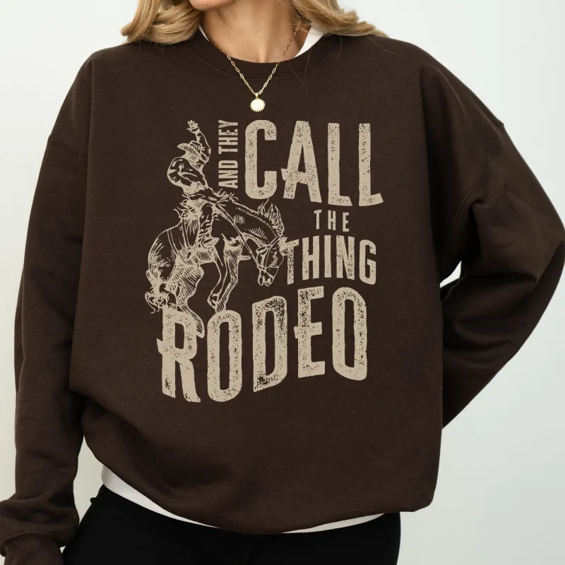 Rodeo Rider, Bronco, Bull, Horse, Cowboy, Cowgirl Sweatshirt sold by Refinery Number One