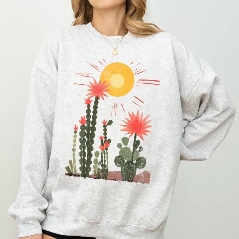 Desert Cactus, Sun Succulent, Western, Plants, Sweatshirt sold by Refinery Number One