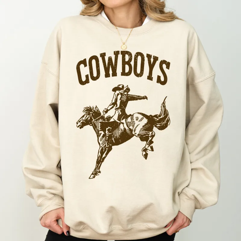 Cowboys, Bronco Rider, Cowboy, Western, Horse, Sweatshirt sold by Refinery Number One