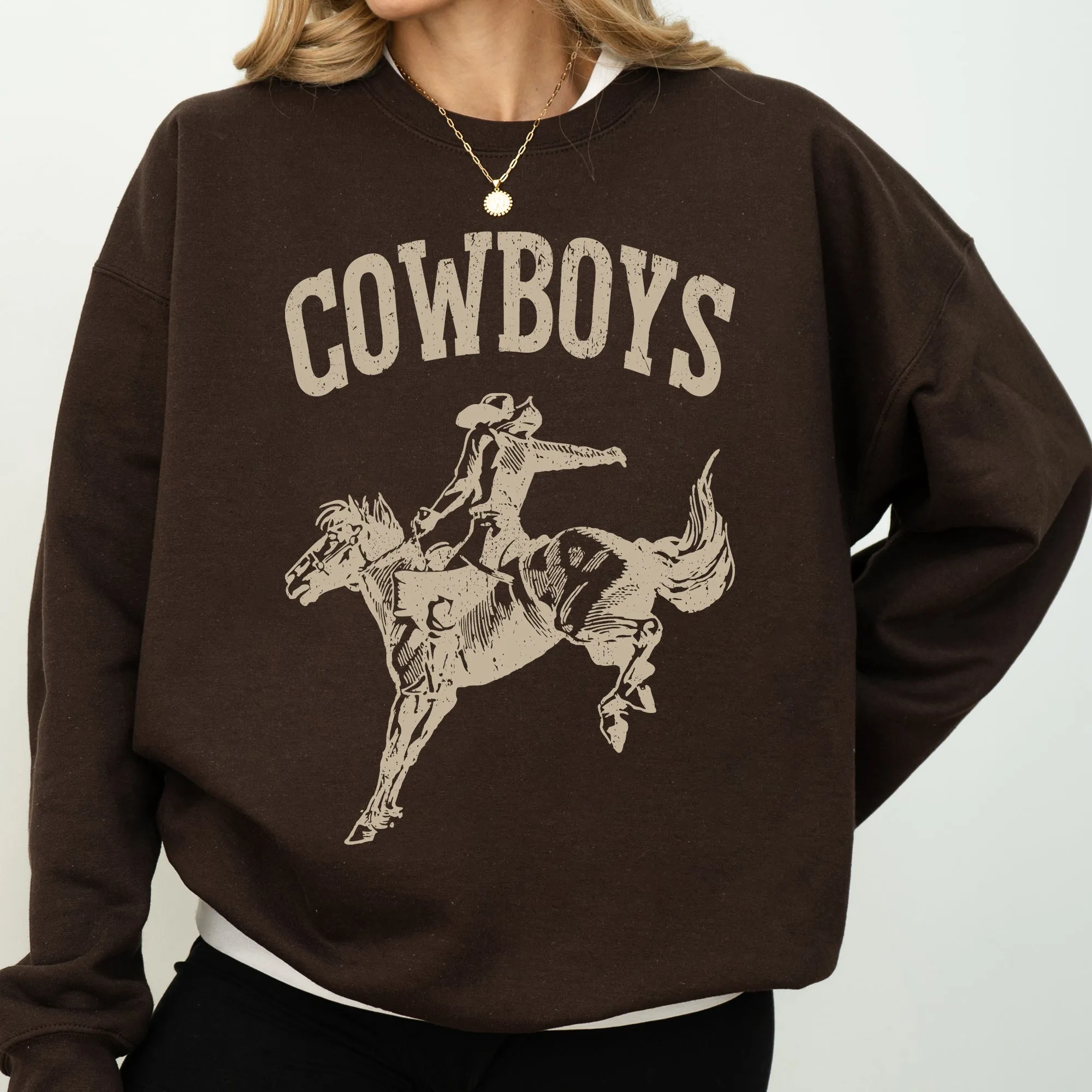Cowboys, Bronco Rider, Cowboy, Western, Horse, Sweatshirt sold by Refinery Number One product image thumbnail 4