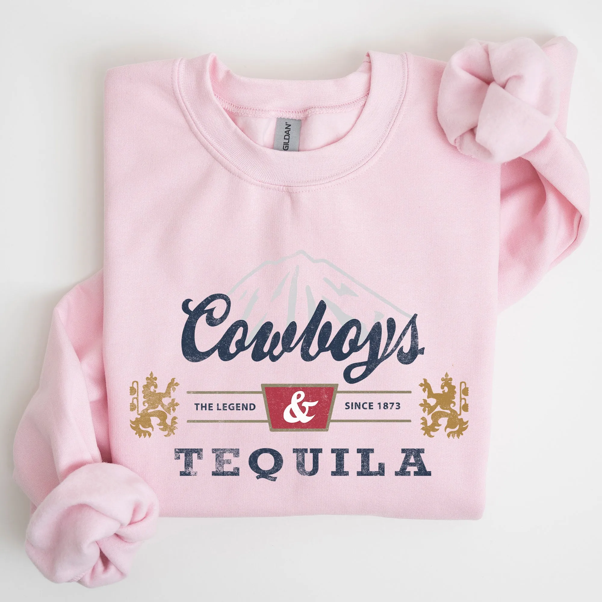 Cowboys and Tequila, Retro, Beer, Vintage, Cowboy Sweatshirt sold by Refinery Number One product image thumbnail 4