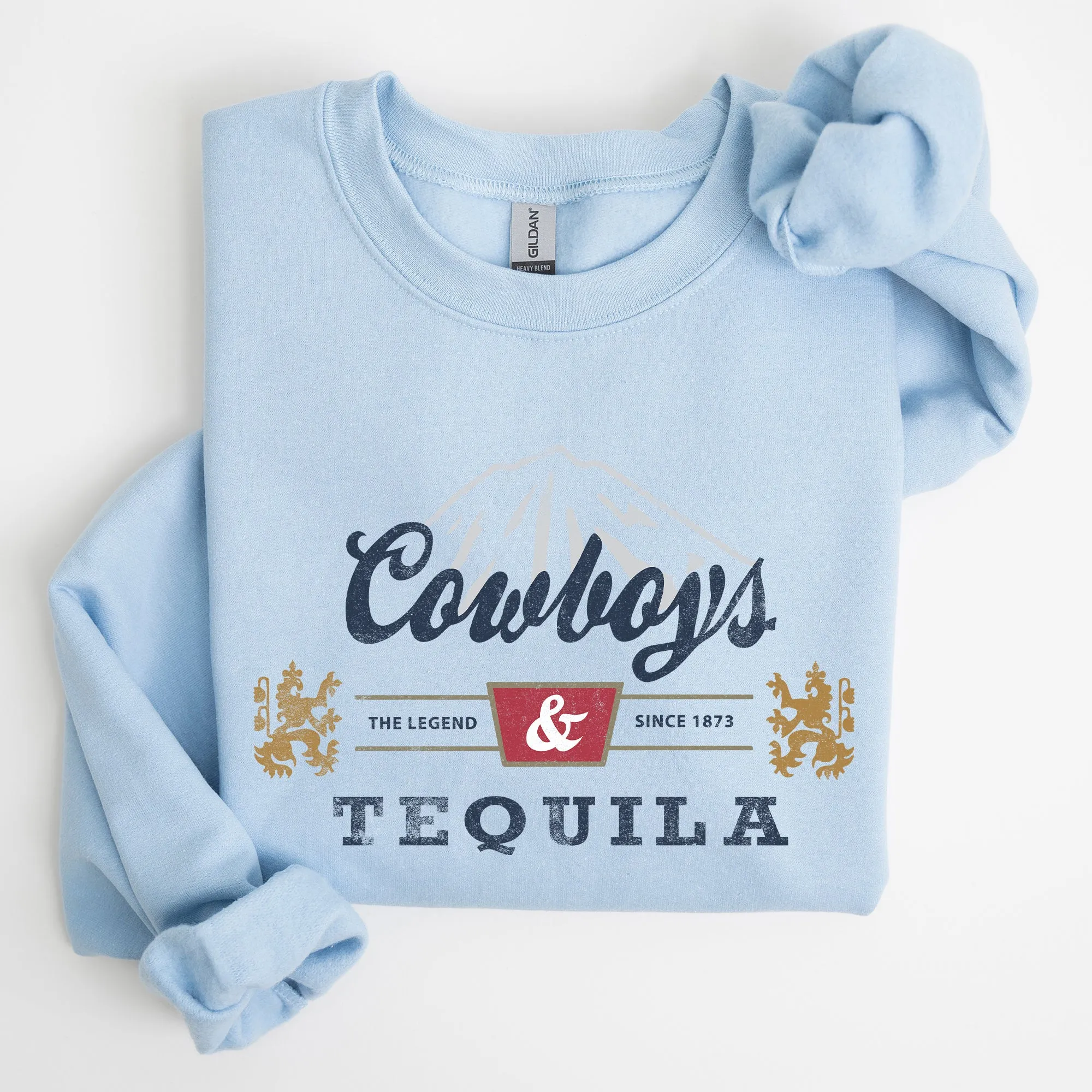 Cowboys and Tequila, Retro, Beer, Vintage, Cowboy Sweatshirt sold by Refinery Number One product image thumbnail 3