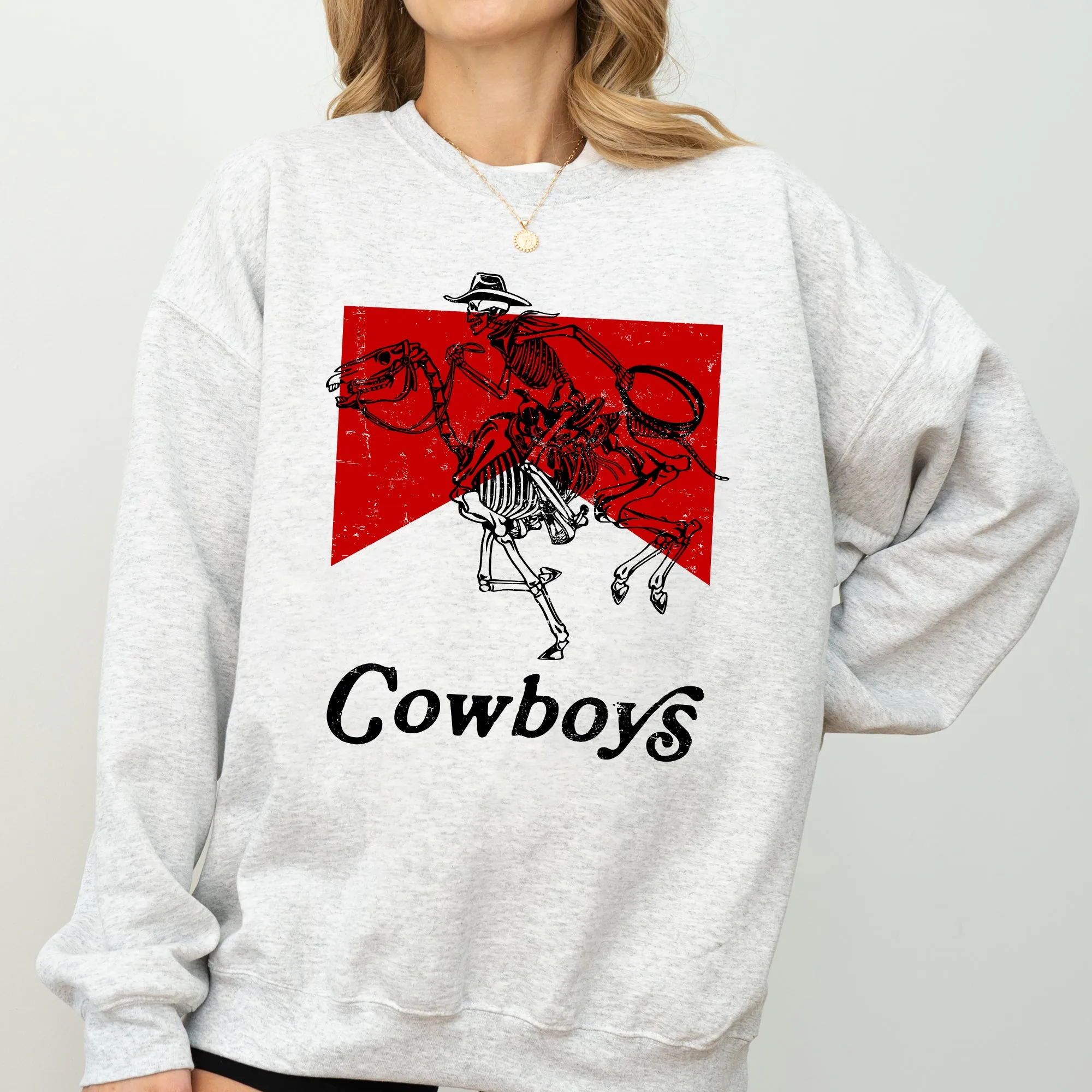 Cowboy Killer, Skeleton, Horse, Cowgirl, Western, Sweatshirt sold by Refinery Number One product image thumbnail 2