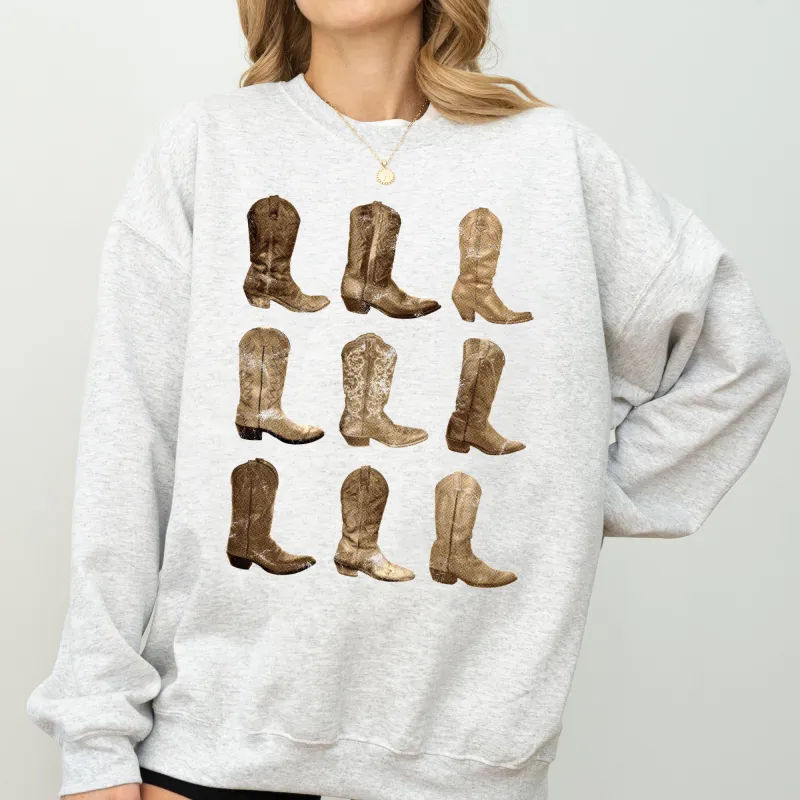 Cowboy Boots, Western, Retro, Vintage, Country, Sweatshirt sold by Refinery Number One