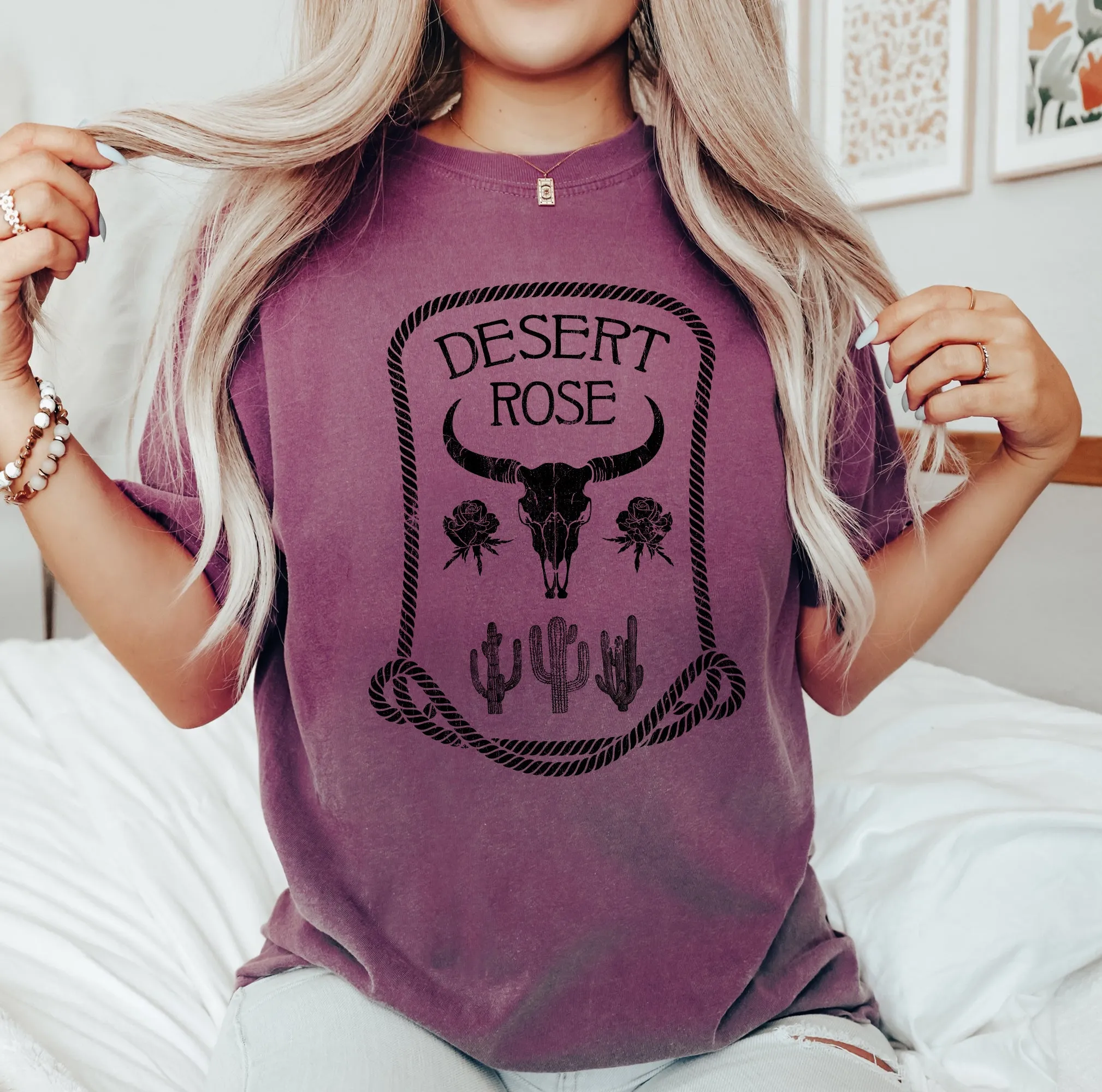 Desert Rose, Western, Country, Cowgirl, Cowboy, Tshirt Comfort Colors T-Shirt sold by Refinery Number One product image thumbnail 5