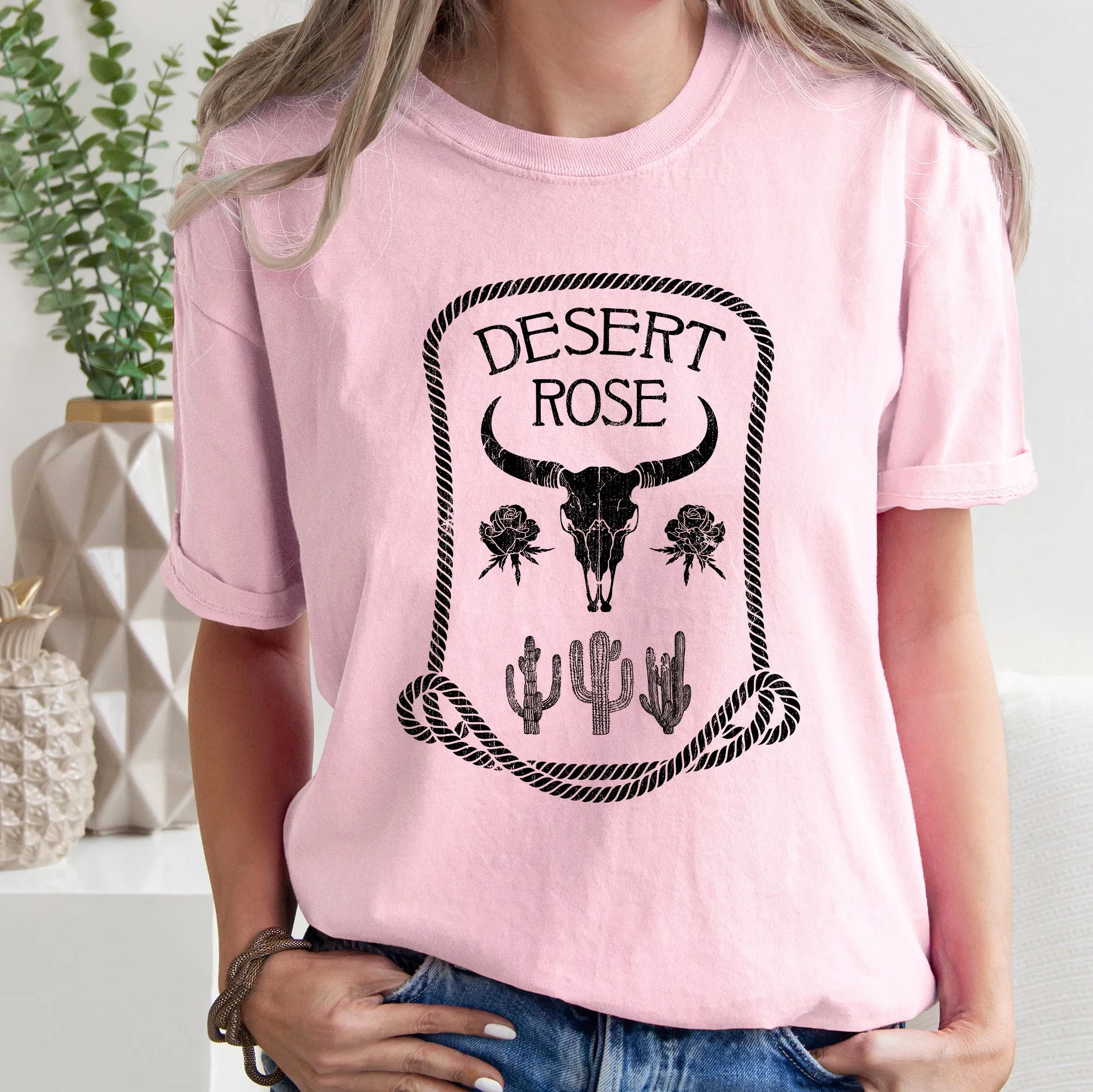 Desert Rose, Western, Country, Cowgirl, Cowboy, Tshirt Comfort Colors T-Shirt sold by Refinery Number One product image thumbnail 3