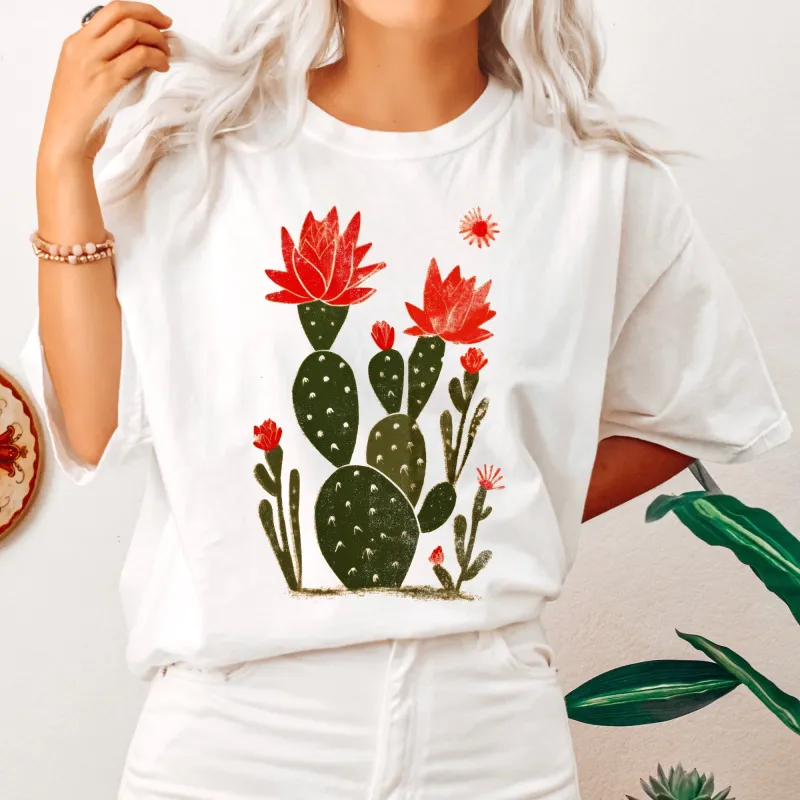 Desert Cactus, Succulent, Country, Western, Plants, Tshirt Comfort Colors T-Shirt sold by Refinery Number One