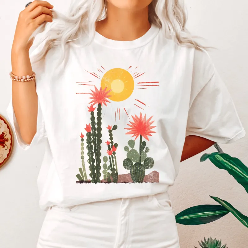 Desert Cactus, Sun Succulent, Western, Plants, Tshirt Comfort Colors T-Shirt sold by Refinery Number One